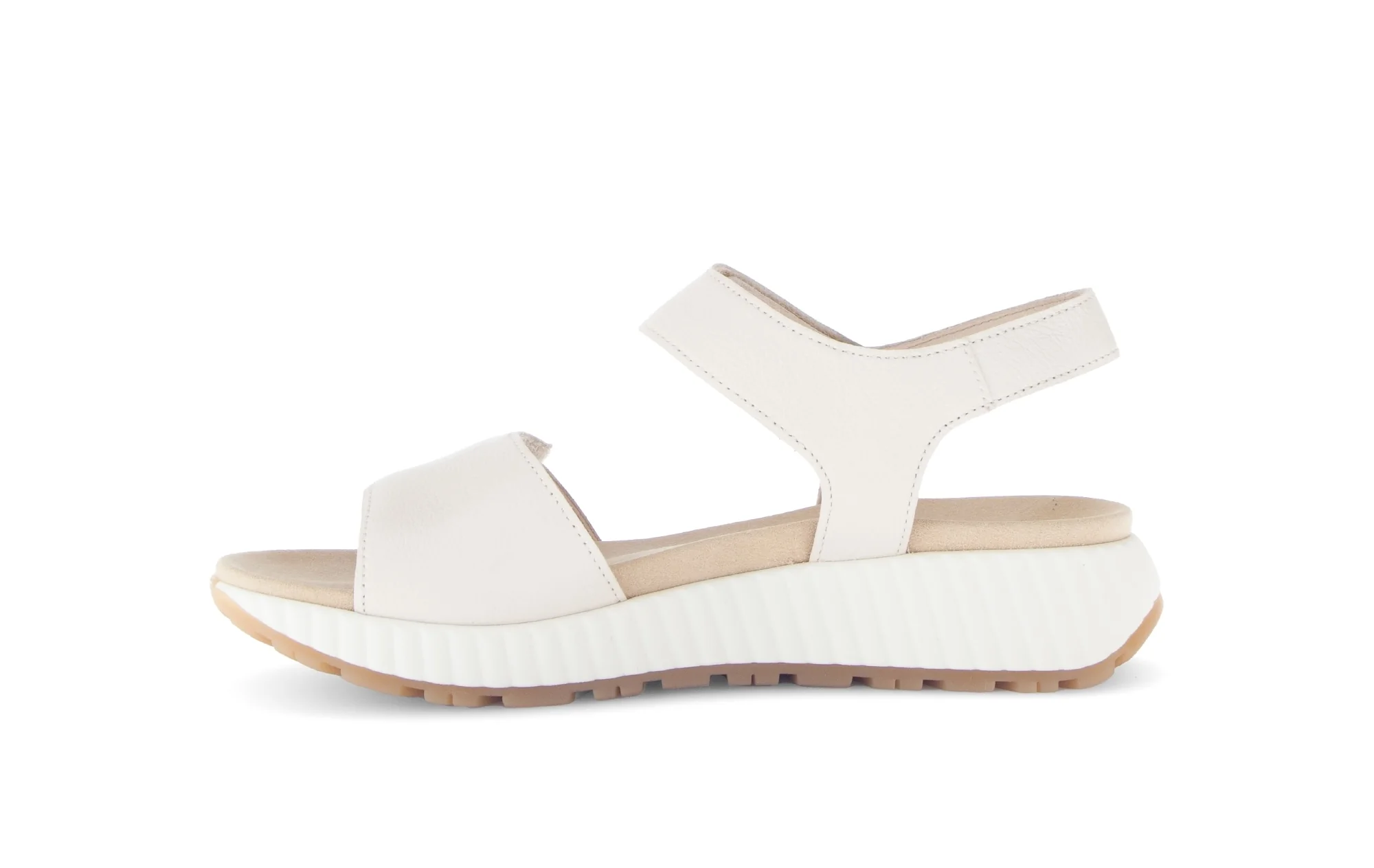 Sandales beiges en cuir imprimé - Image 2