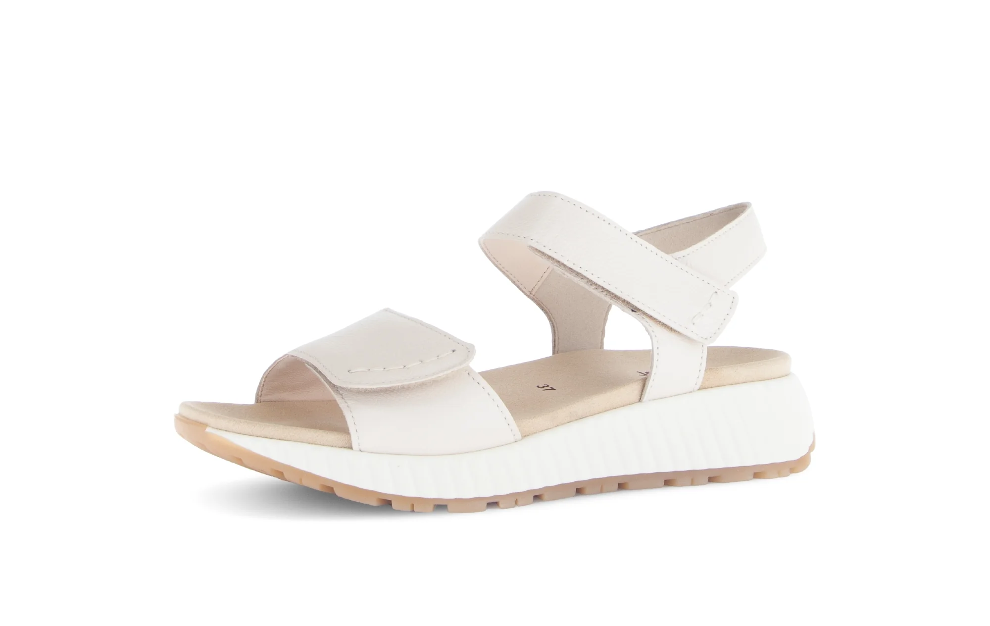 Sandales beiges en cuir imprimé - Image 6