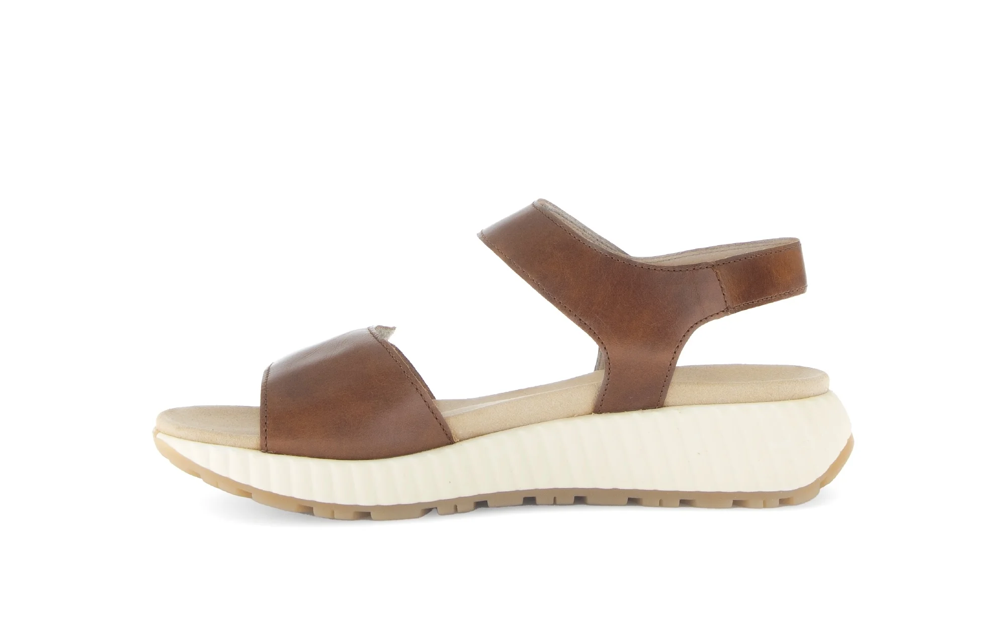 Sandales beiges en cuir lisse - Image 2