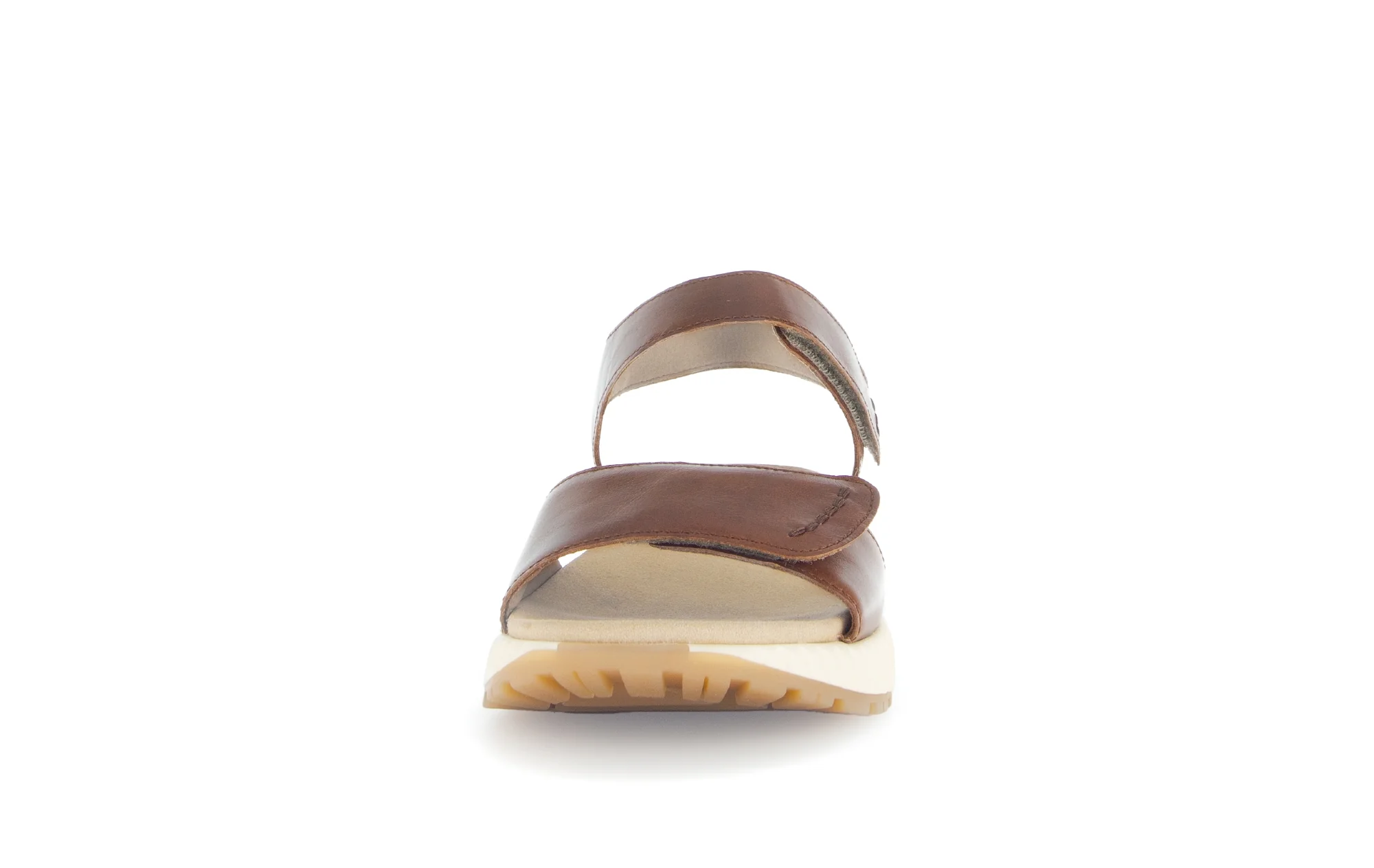 Sandales beiges en cuir lisse - Image 5