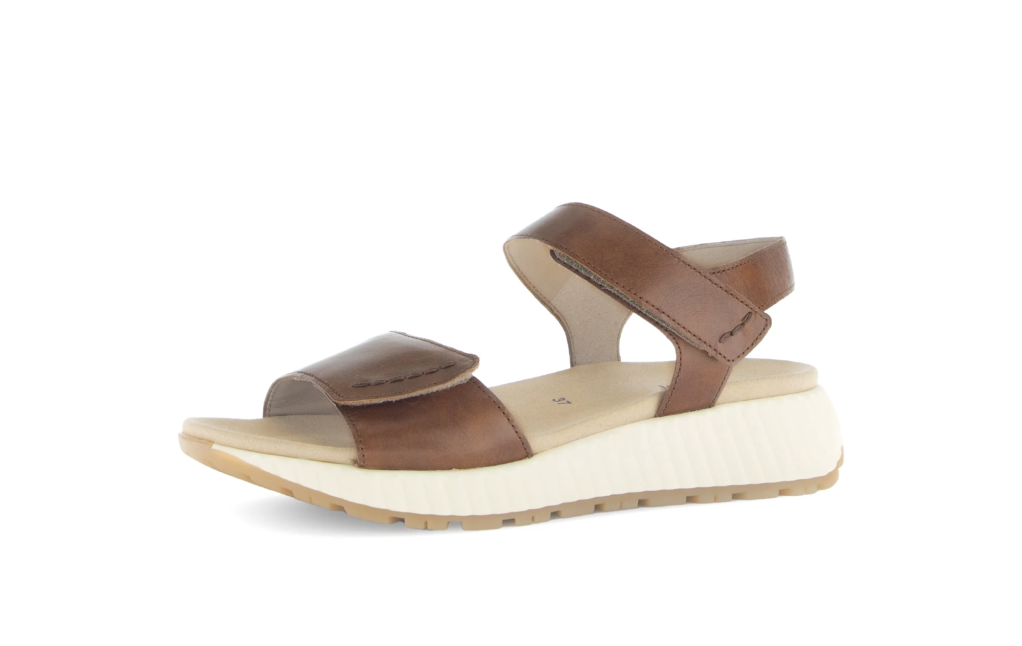 Sandales beiges en cuir lisse - Image 6