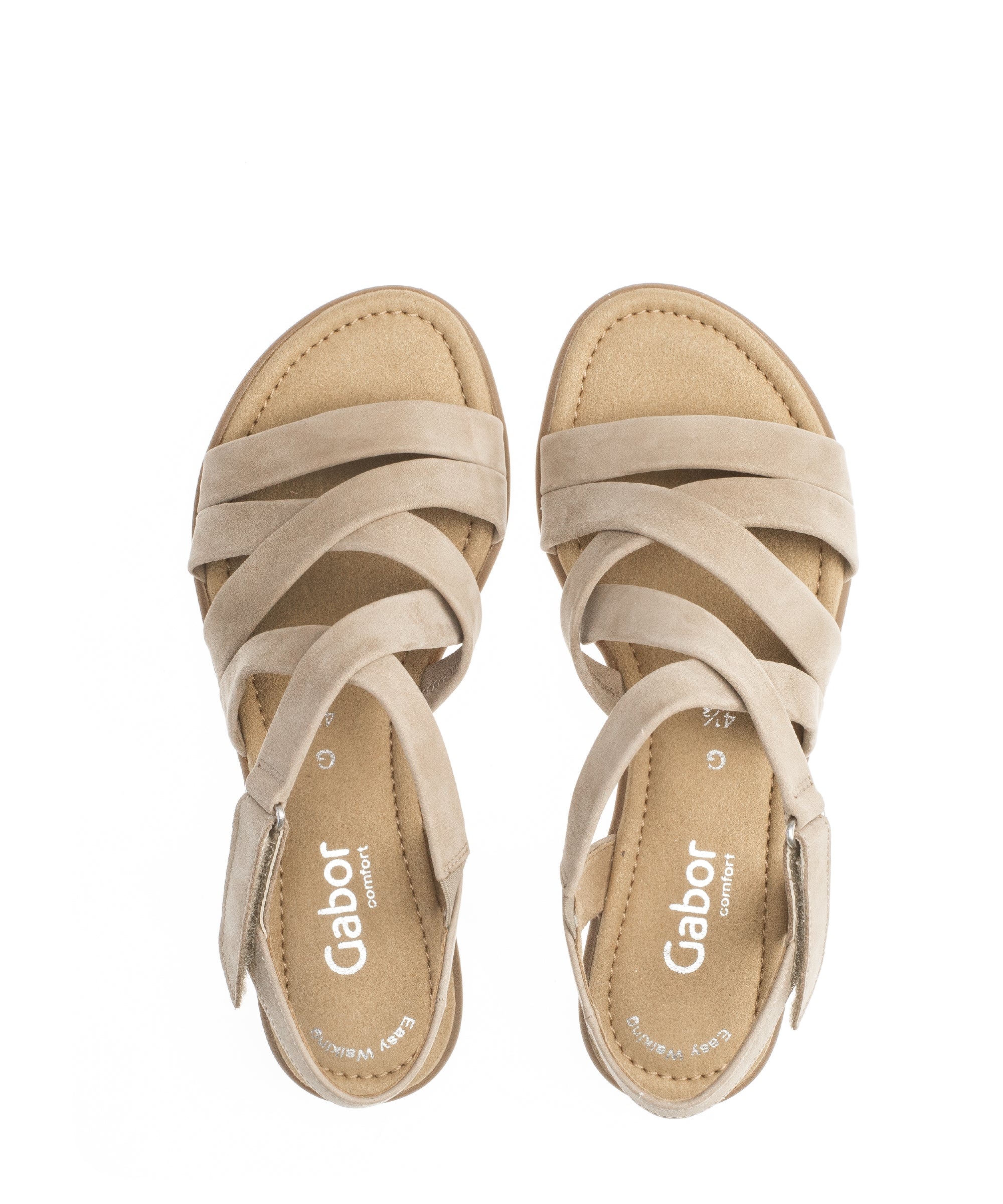 Sandales beiges en cuir nubuck - Image 3