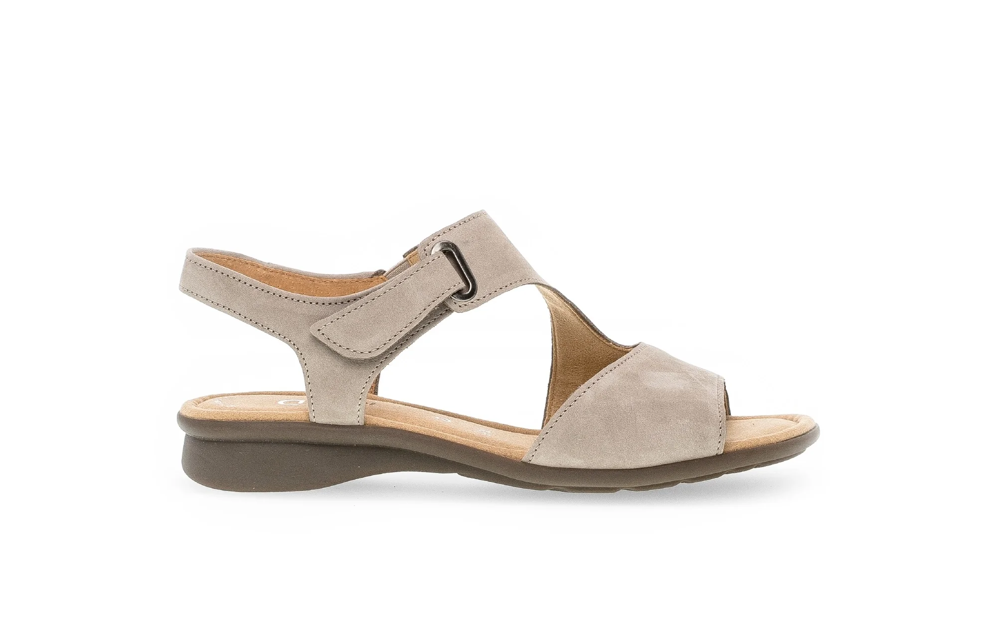 Sandales beiges en cuir nubuck