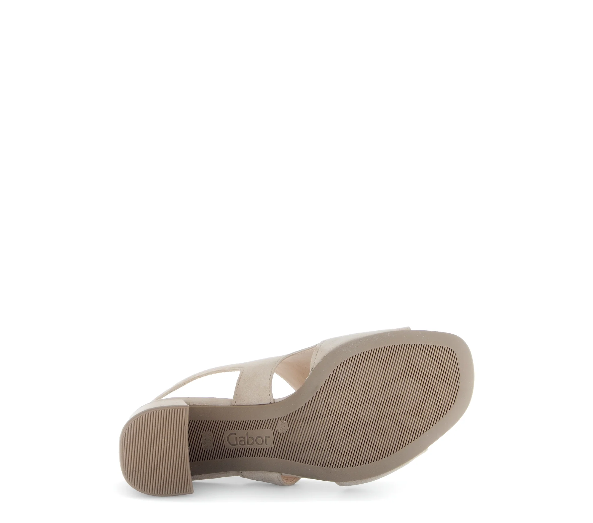 Sandales beiges en cuir velours - Image 6