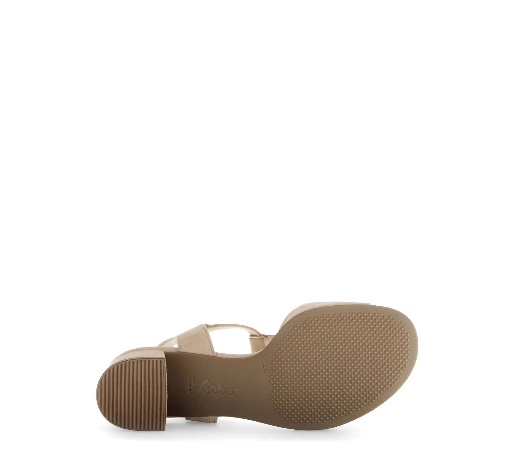 Sandales beiges en cuir velours - Image 6