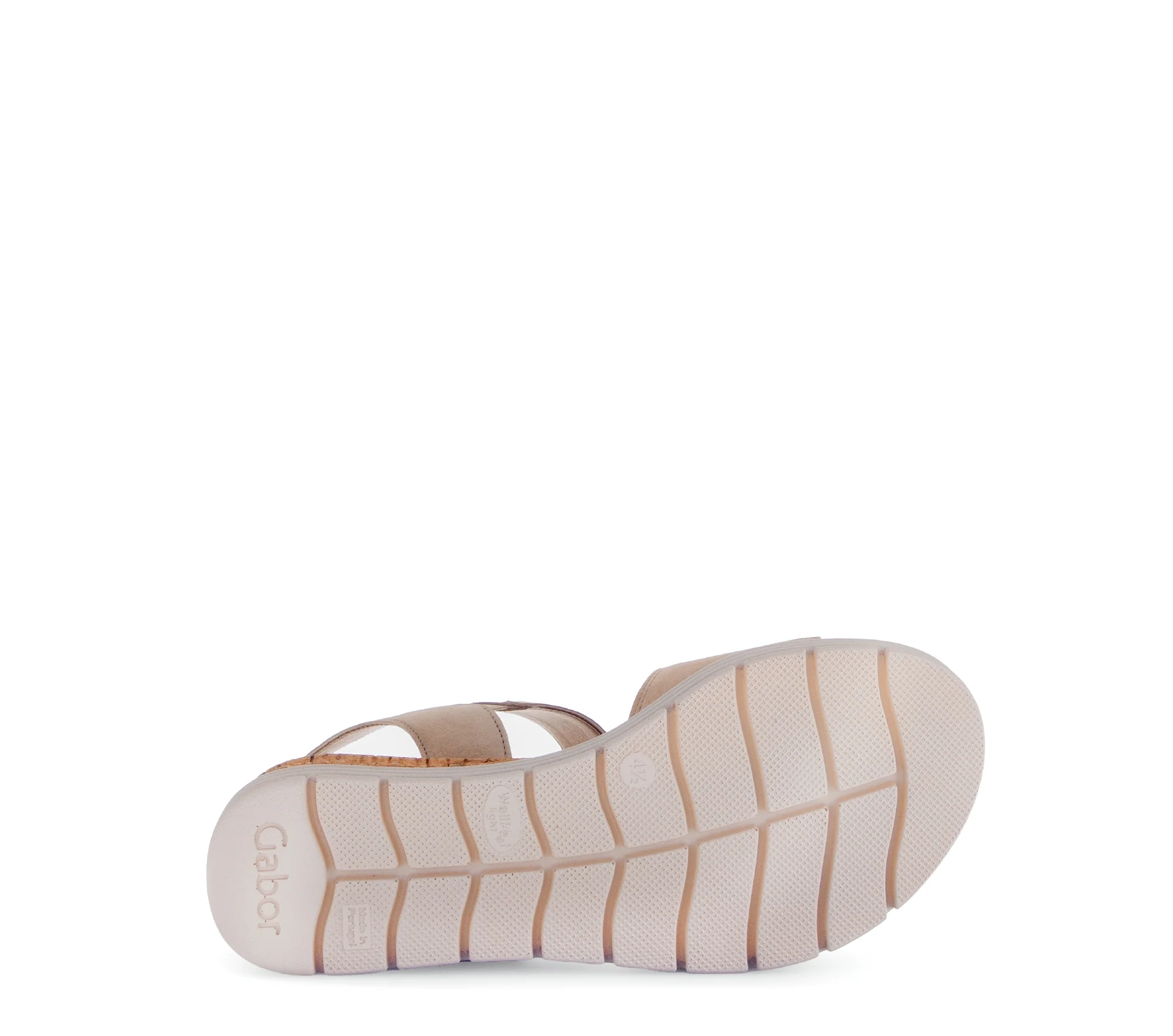 Sandales beiges en cuir velours - Image 6