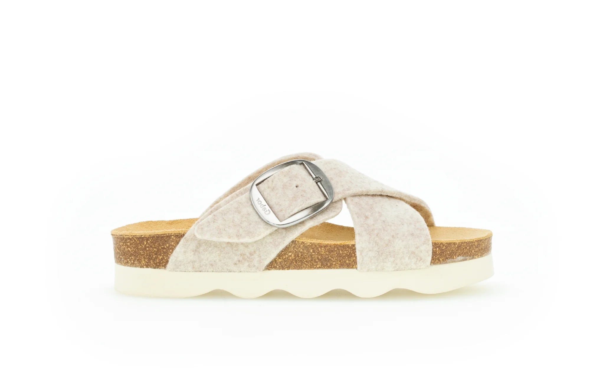 Sandales beiges en textile