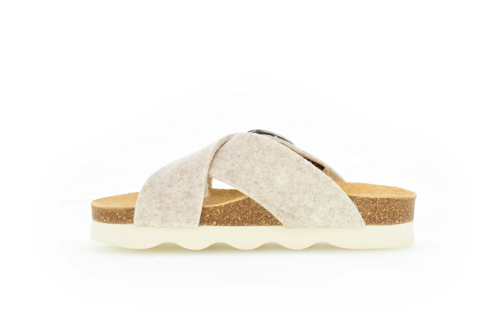 Sandales beiges en textile - Image 4