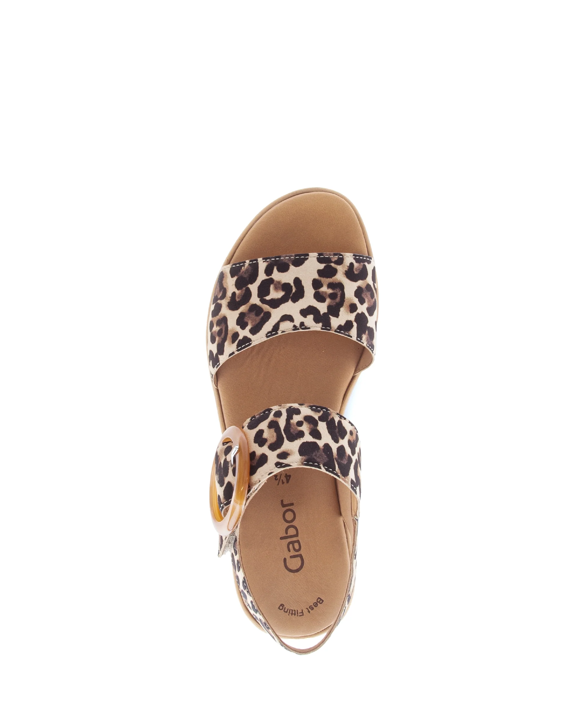 Sandales beiges en velours - Image 3