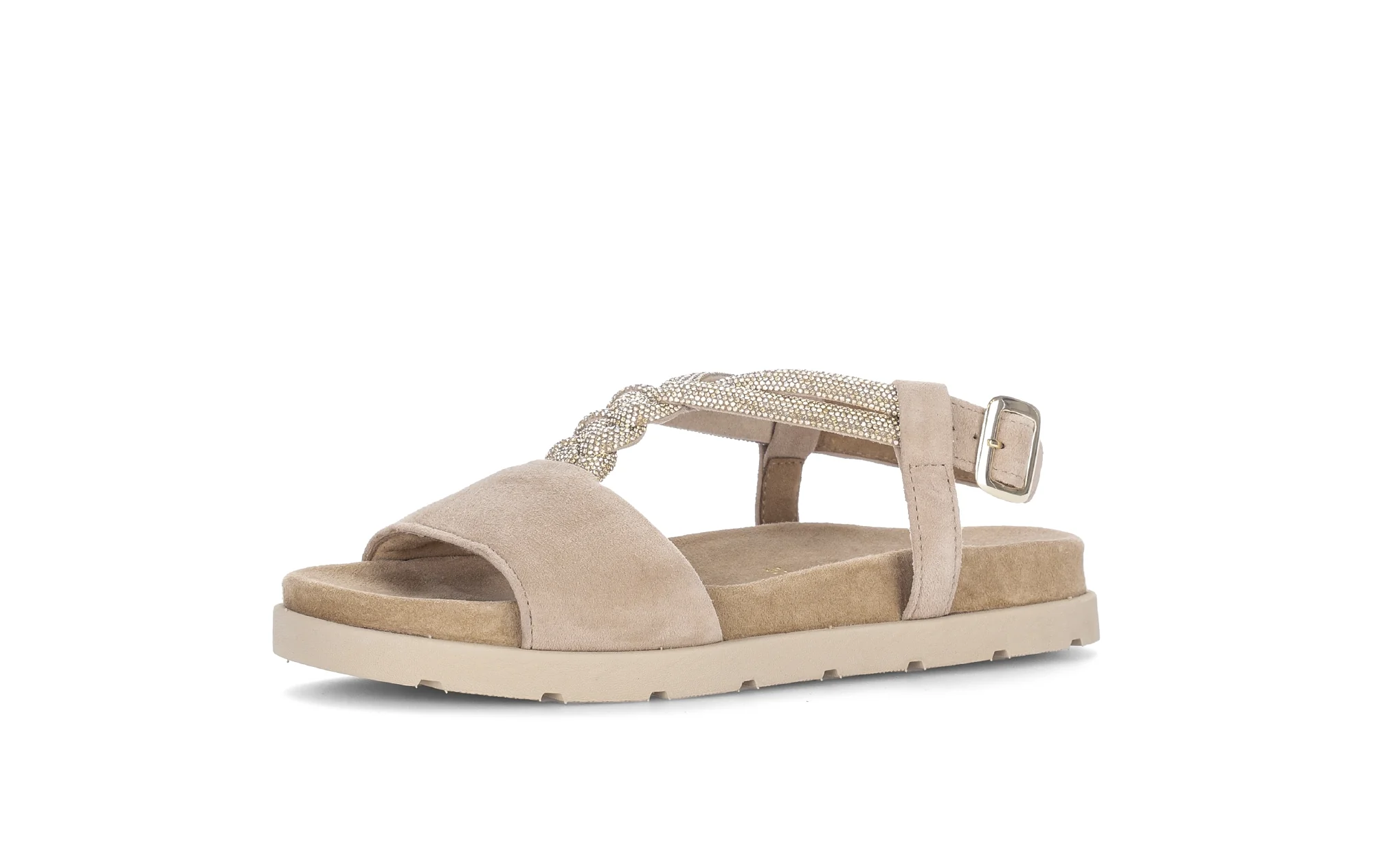 Sandales beiges en velours - Image 6