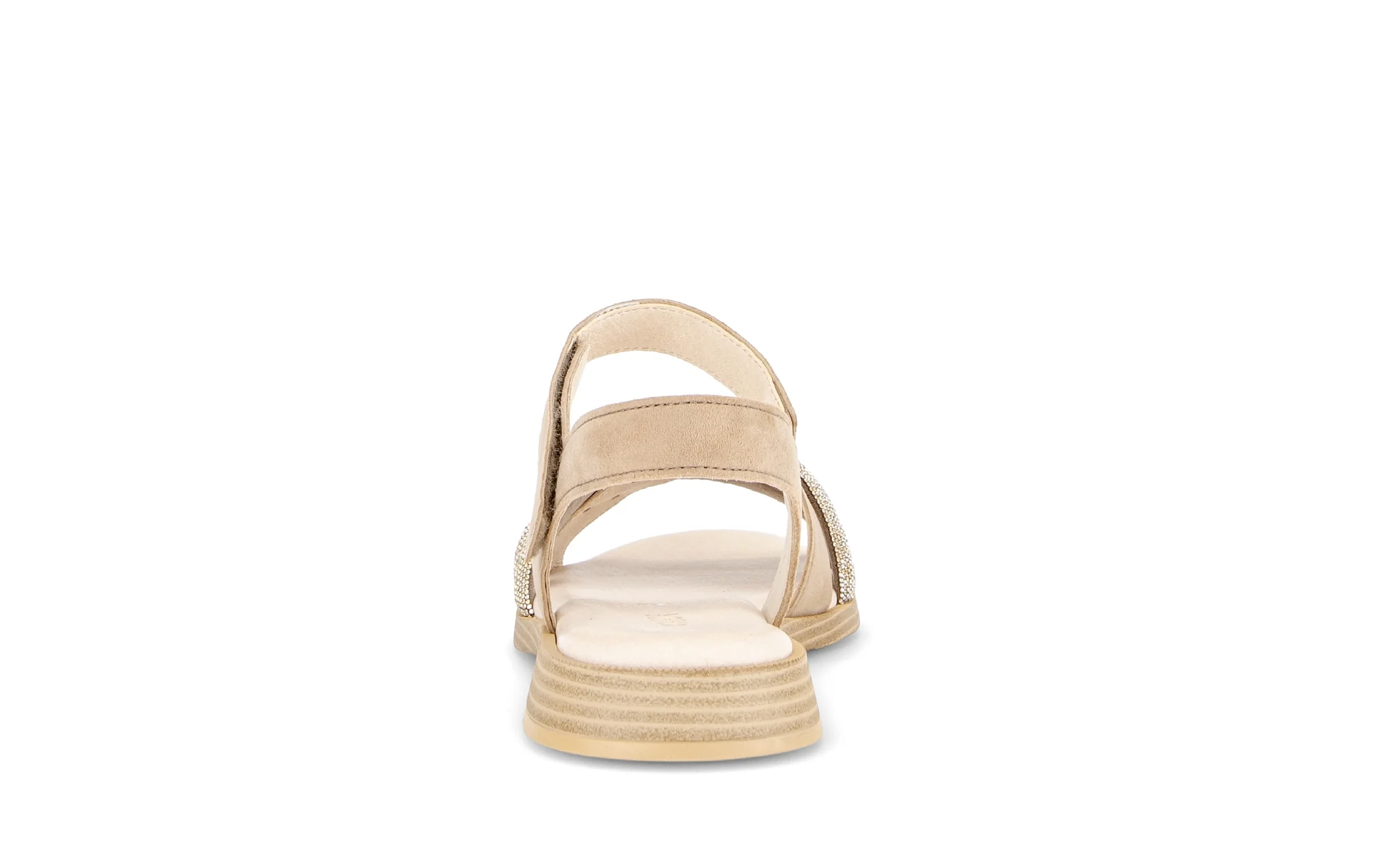 Sandales beiges en velours - Image 4