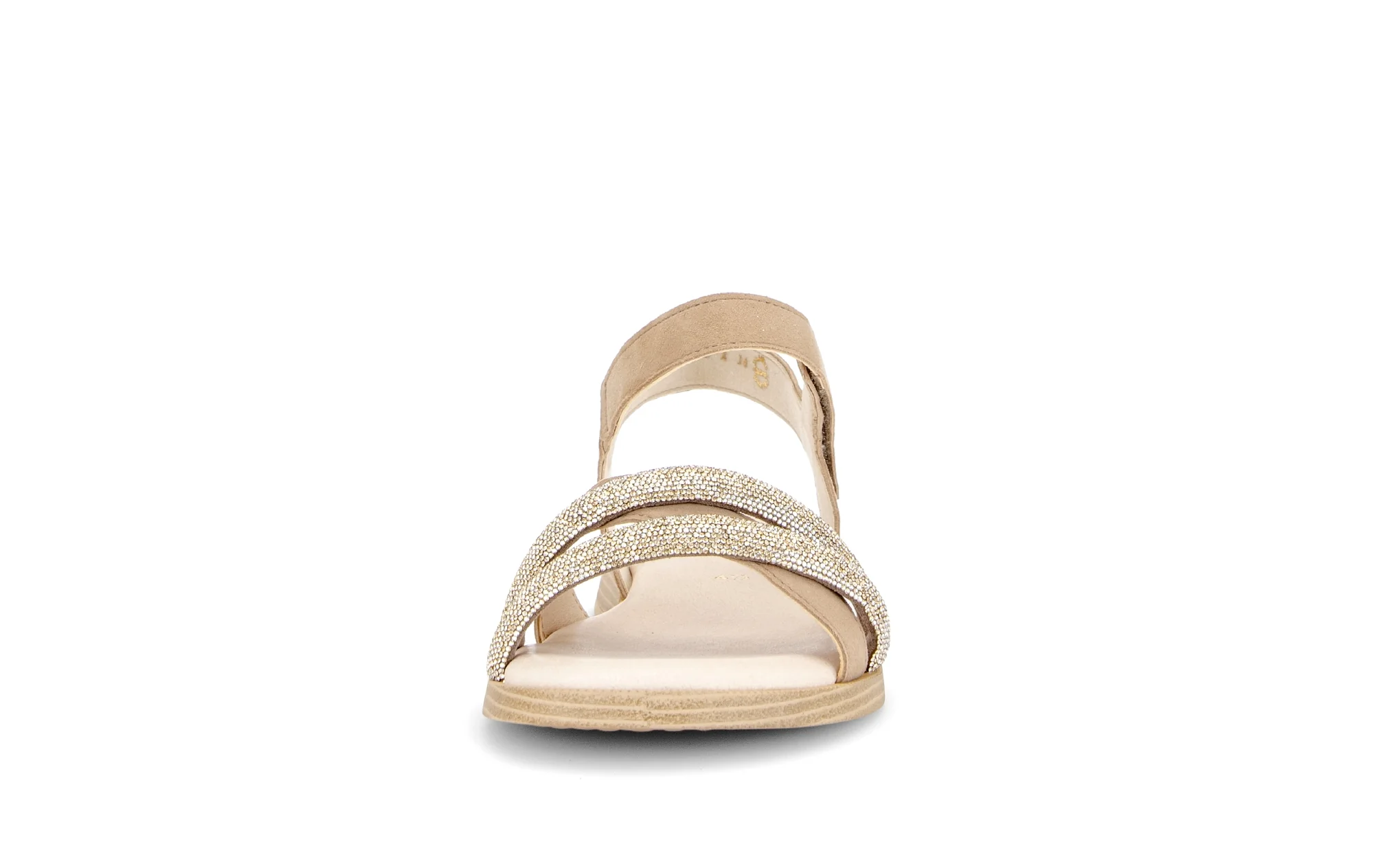 Sandales beiges en velours - Image 5