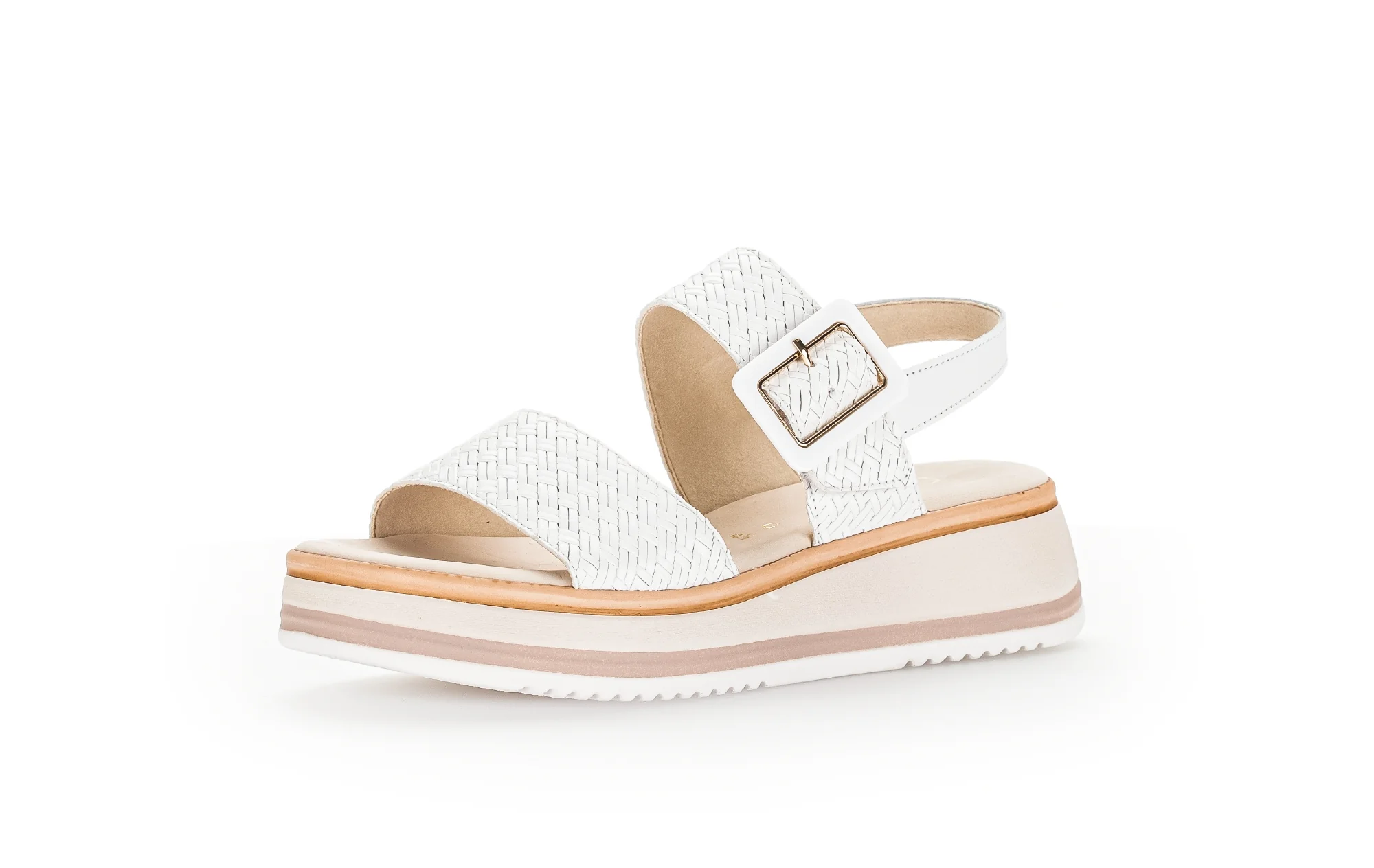 Sandales blanches en cuir - Image 3