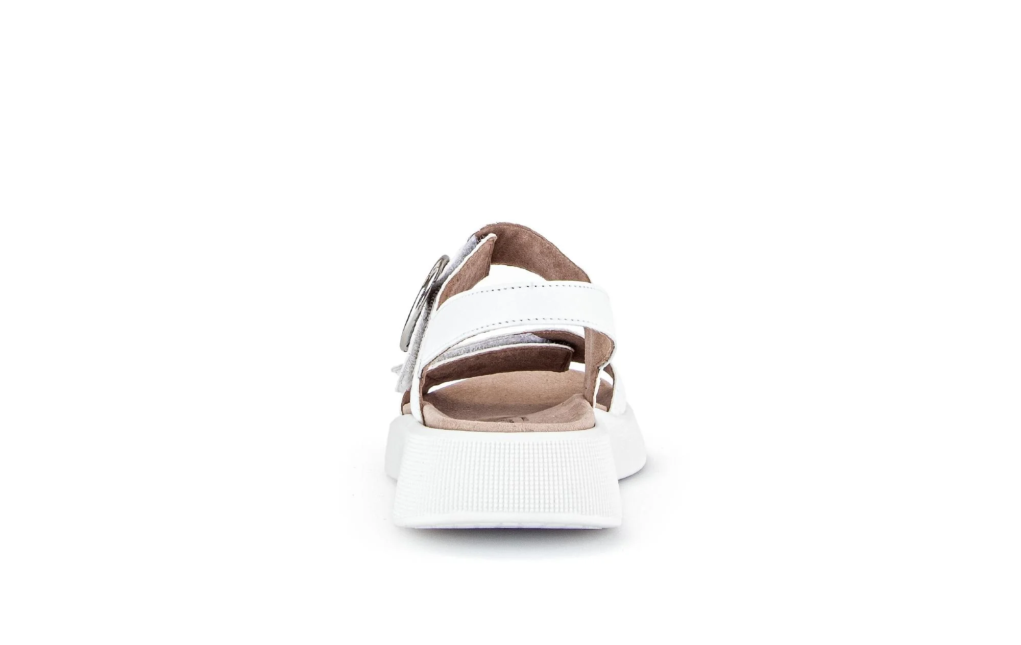 Sandales blanches en cuir (semelles amovibles) - Image 4