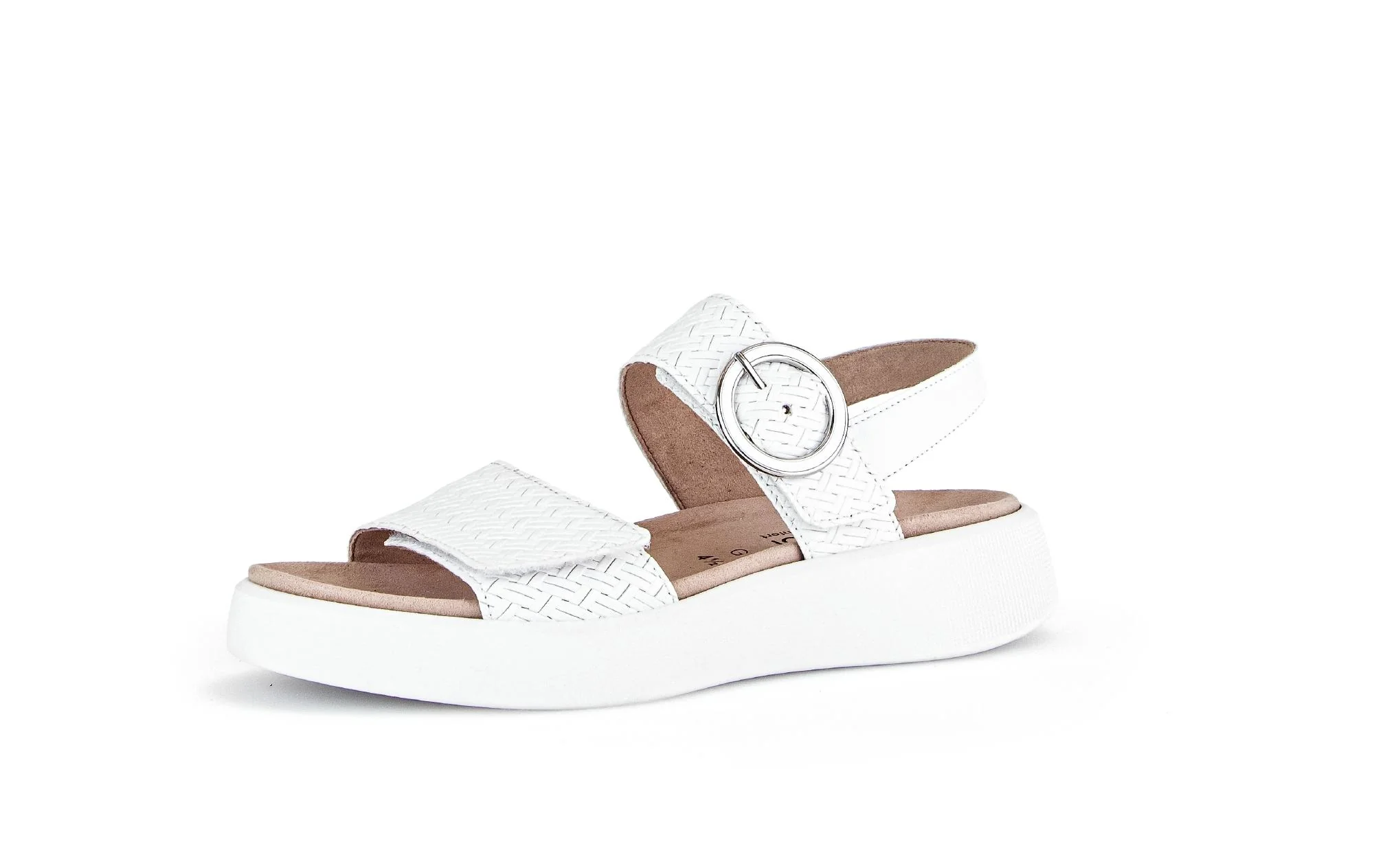 Sandales blanches en cuir (semelles amovibles) - Image 6