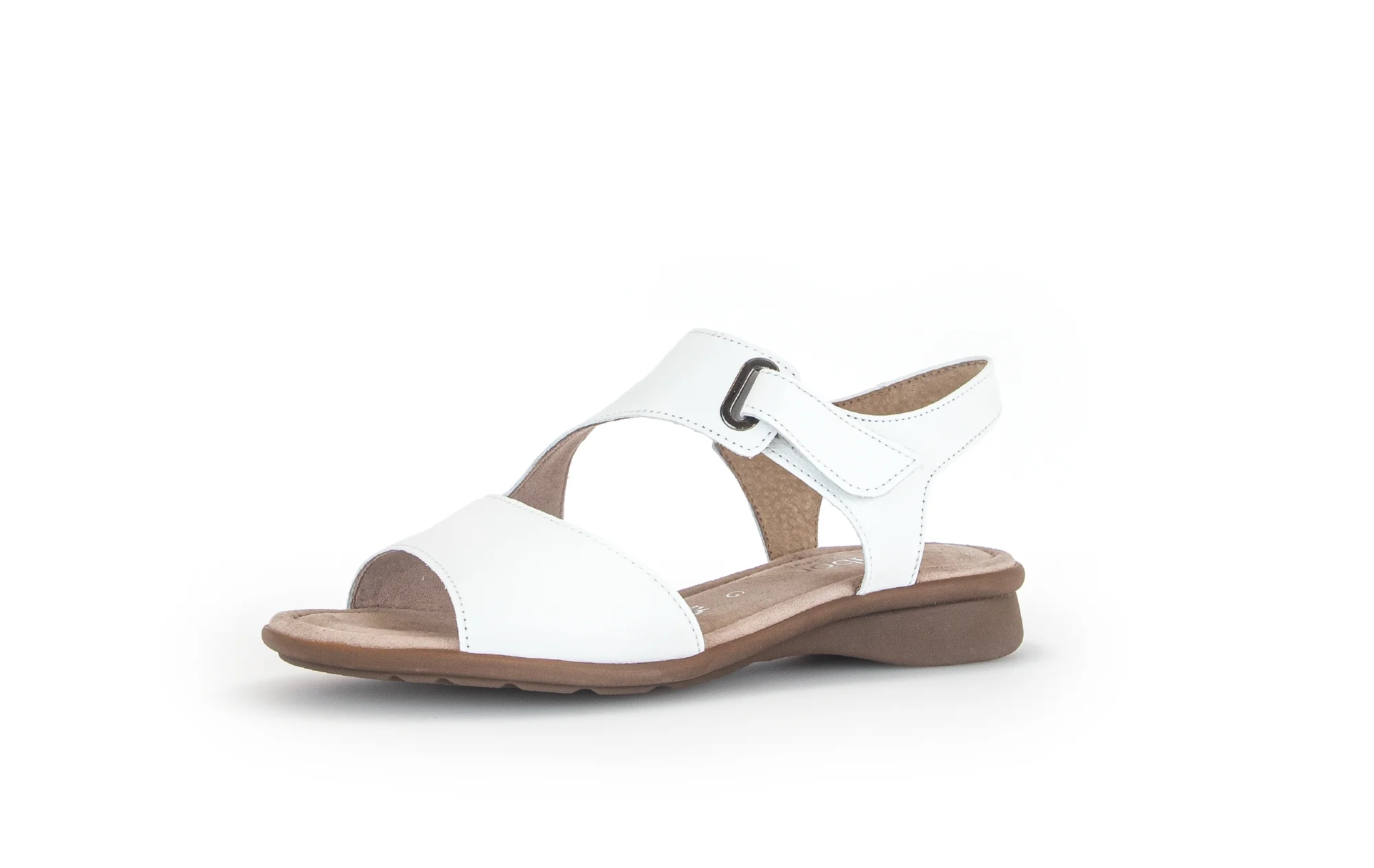 Sandales blanches en cuir grainé - Image 3