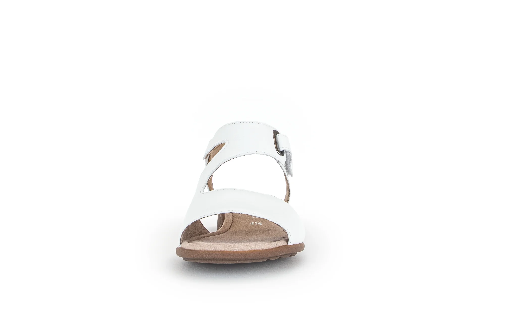 Sandales blanches en cuir grainé - Image 4