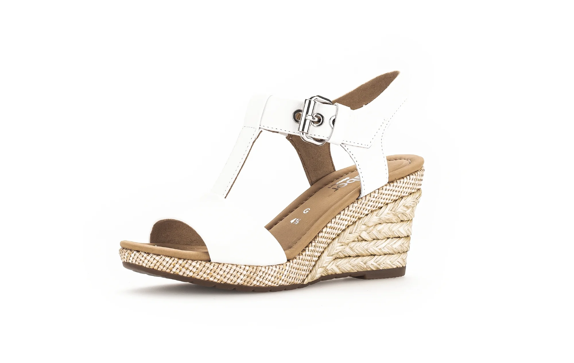 Sandales blanches en cuir grainé - Image 3