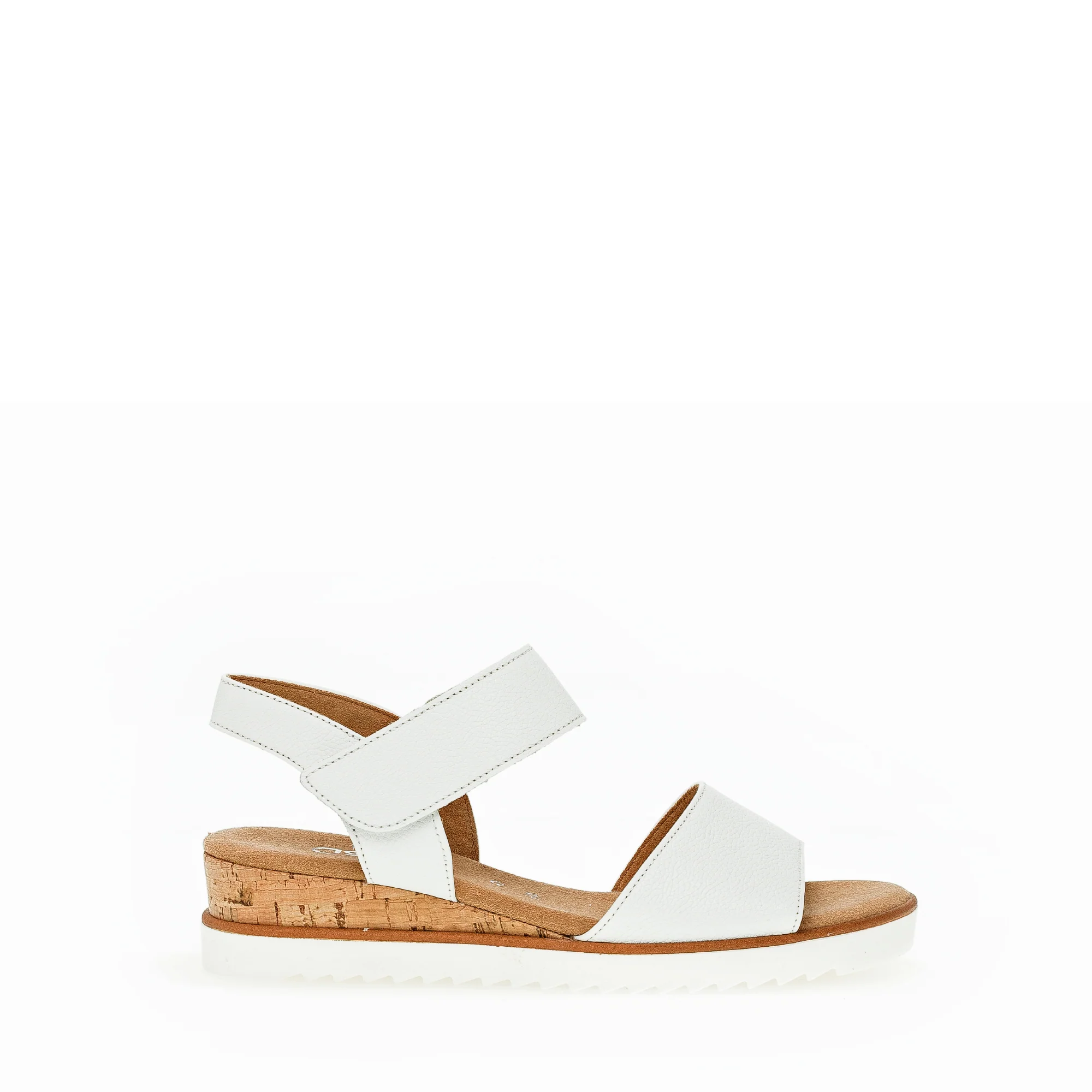 Sandales blanches en cuir grainé