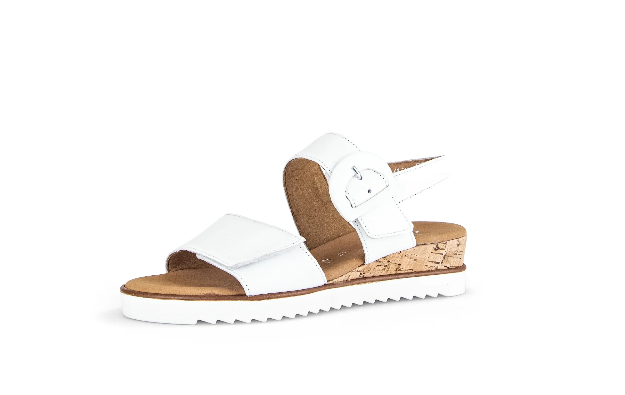 Sandales blanches en cuir grainé - Image 3