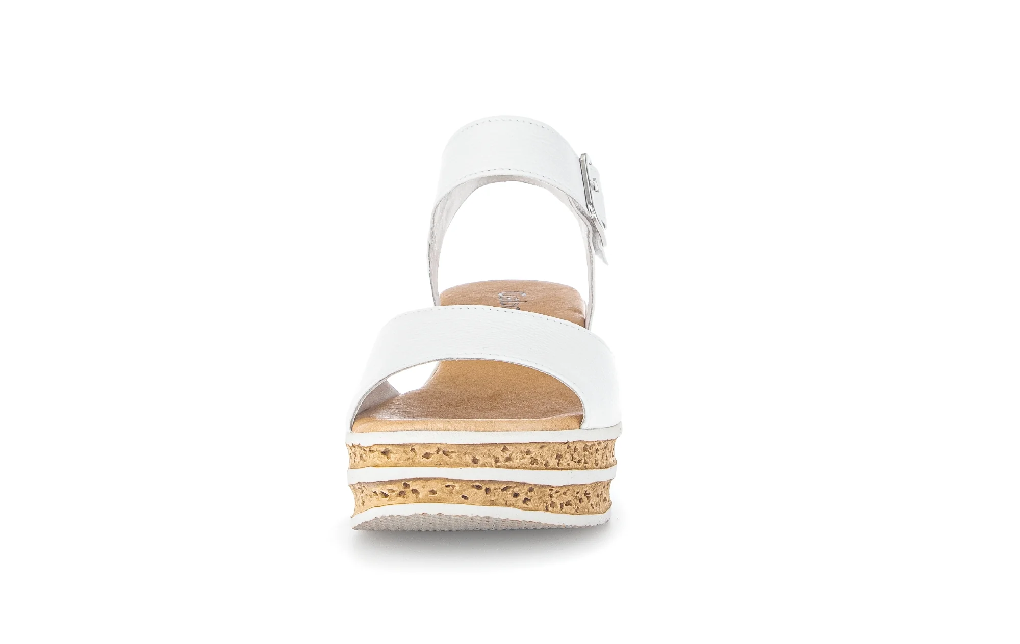 Sandales blanches en cuir grainé - Image 4