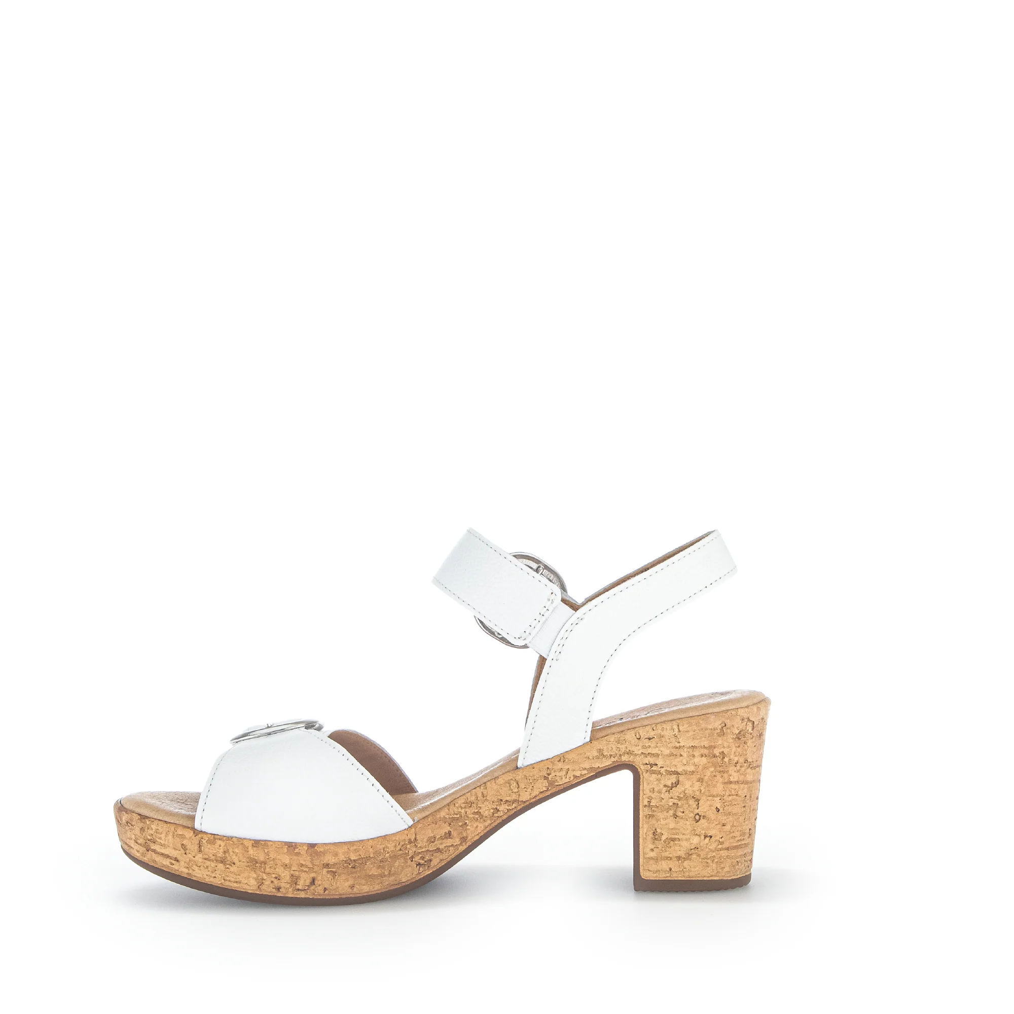 Sandales blanches en cuir grainé - Image 2