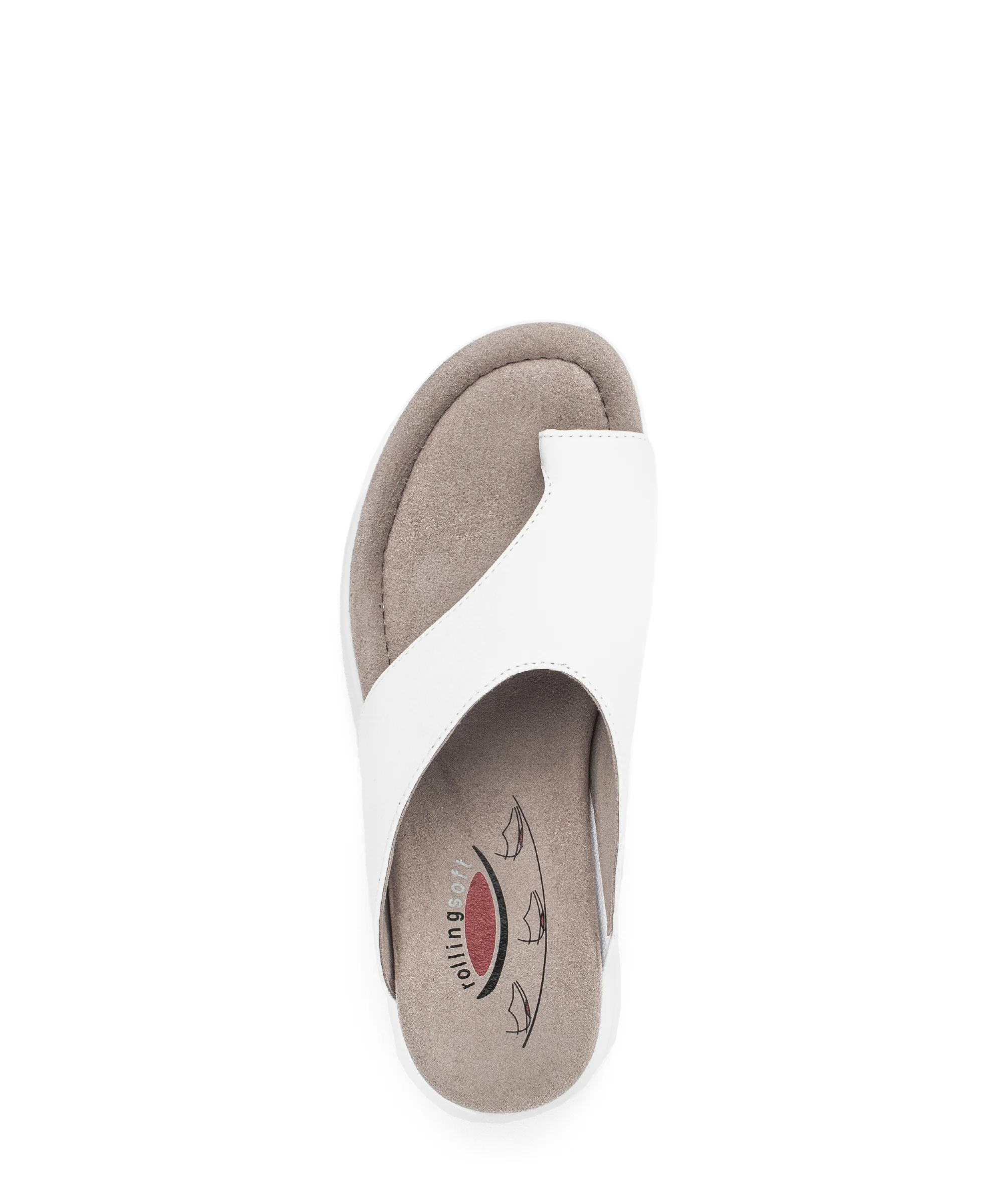 Sandales blanches en cuir imprimé - Image 3