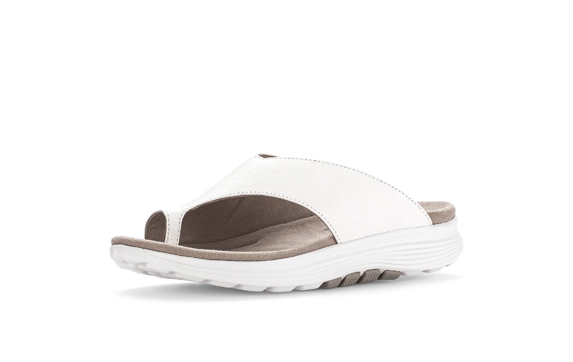 Sandales blanches en cuir imprimé - Image 6