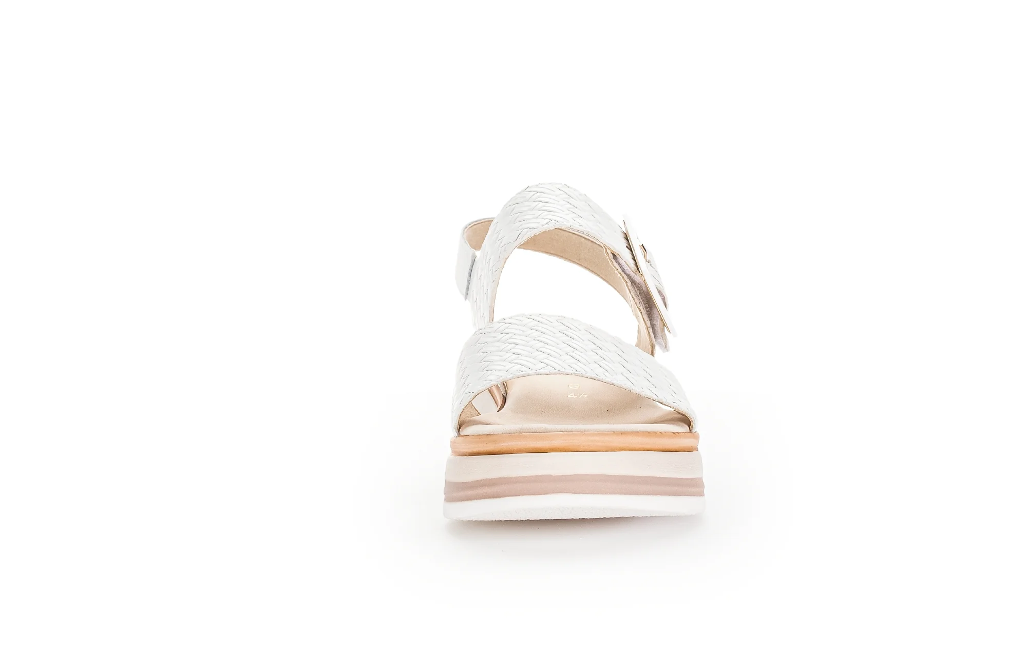 Sandales blanches en cuir lisse - Image 5