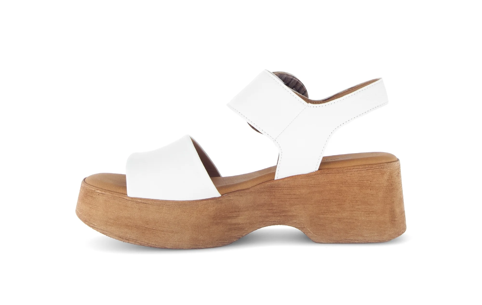 Sandales blanches en cuir lisse - Image 2