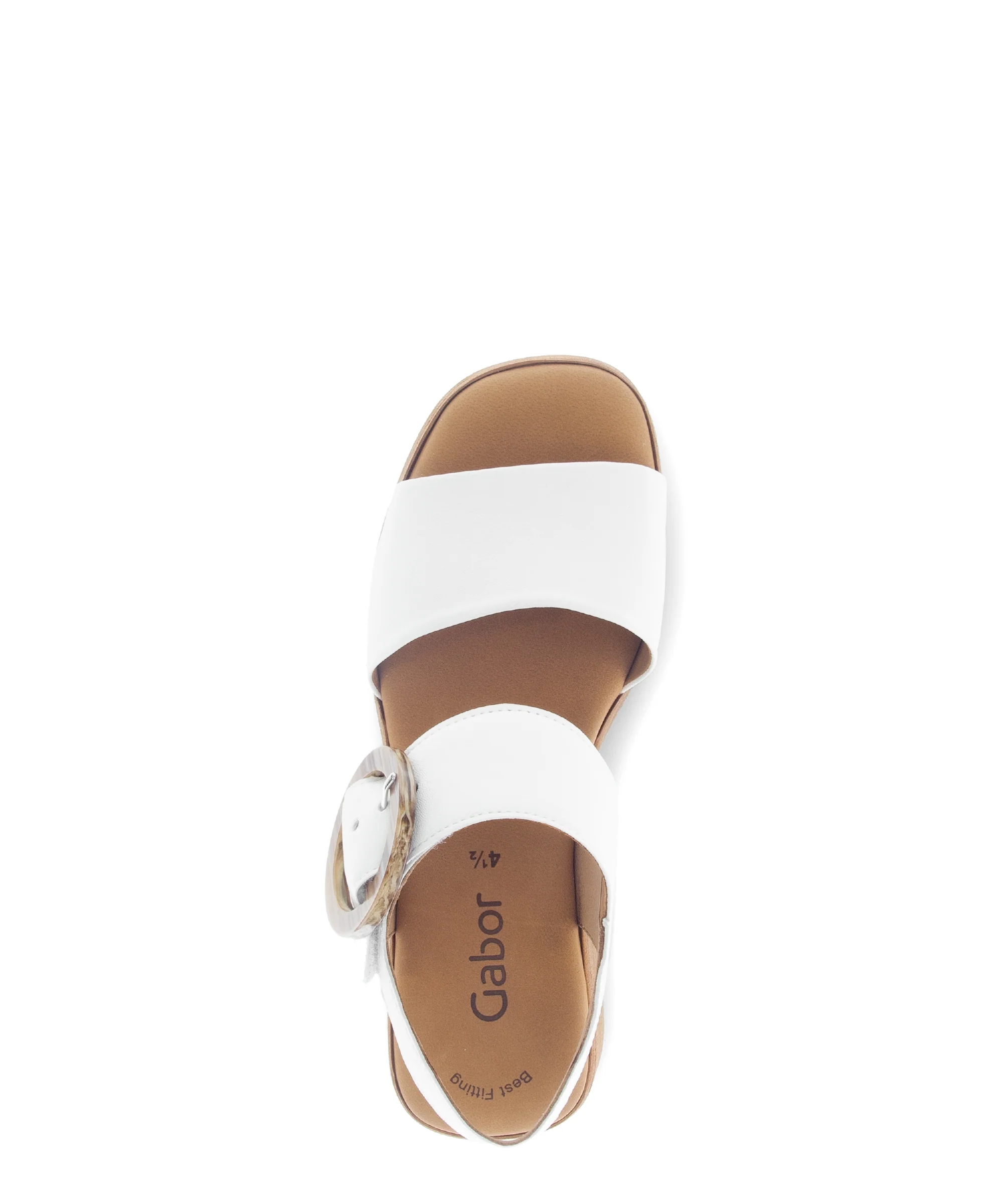 Sandales blanches en cuir lisse - Image 3