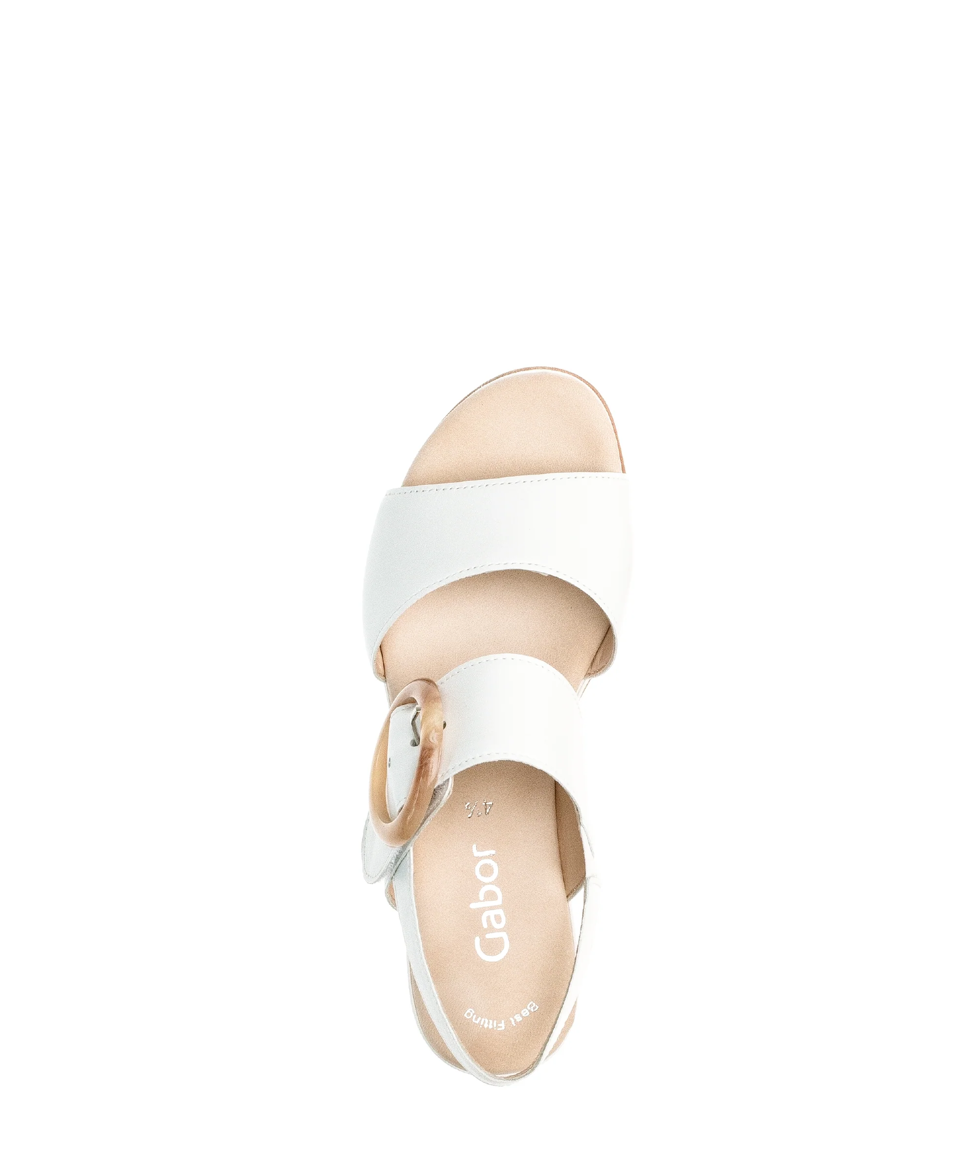Sandales blanches en cuir lisse - Image 3