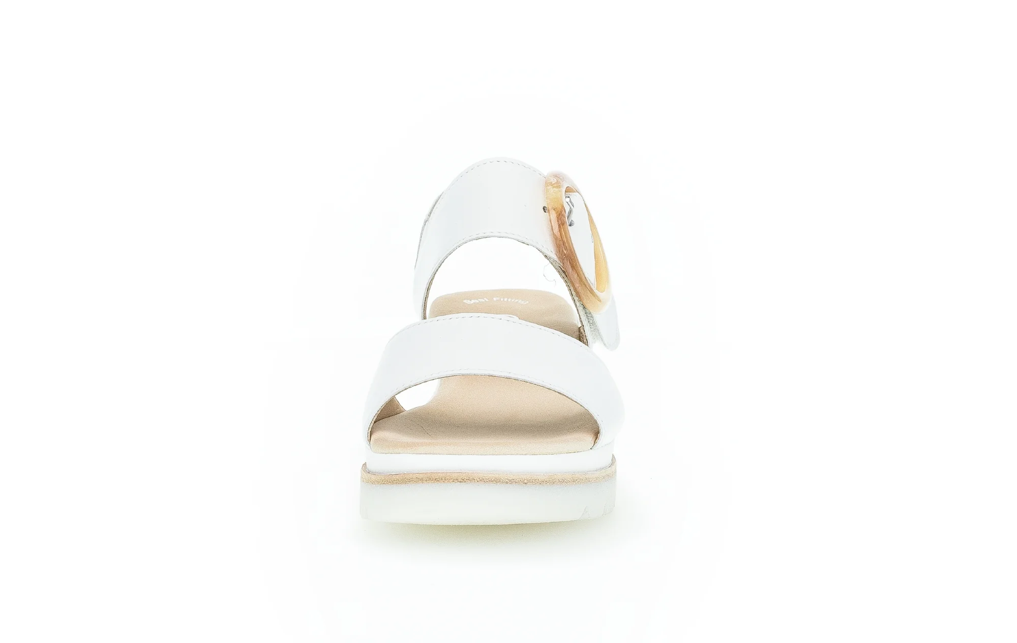 Sandales blanches en cuir lisse - Image 5