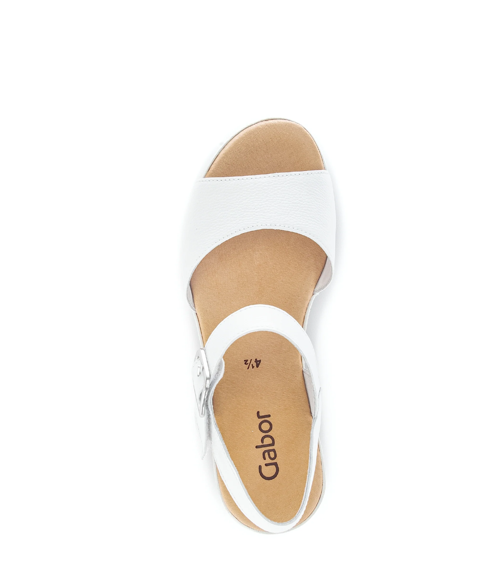 Sandales blanches en cuir lisse - Image 3