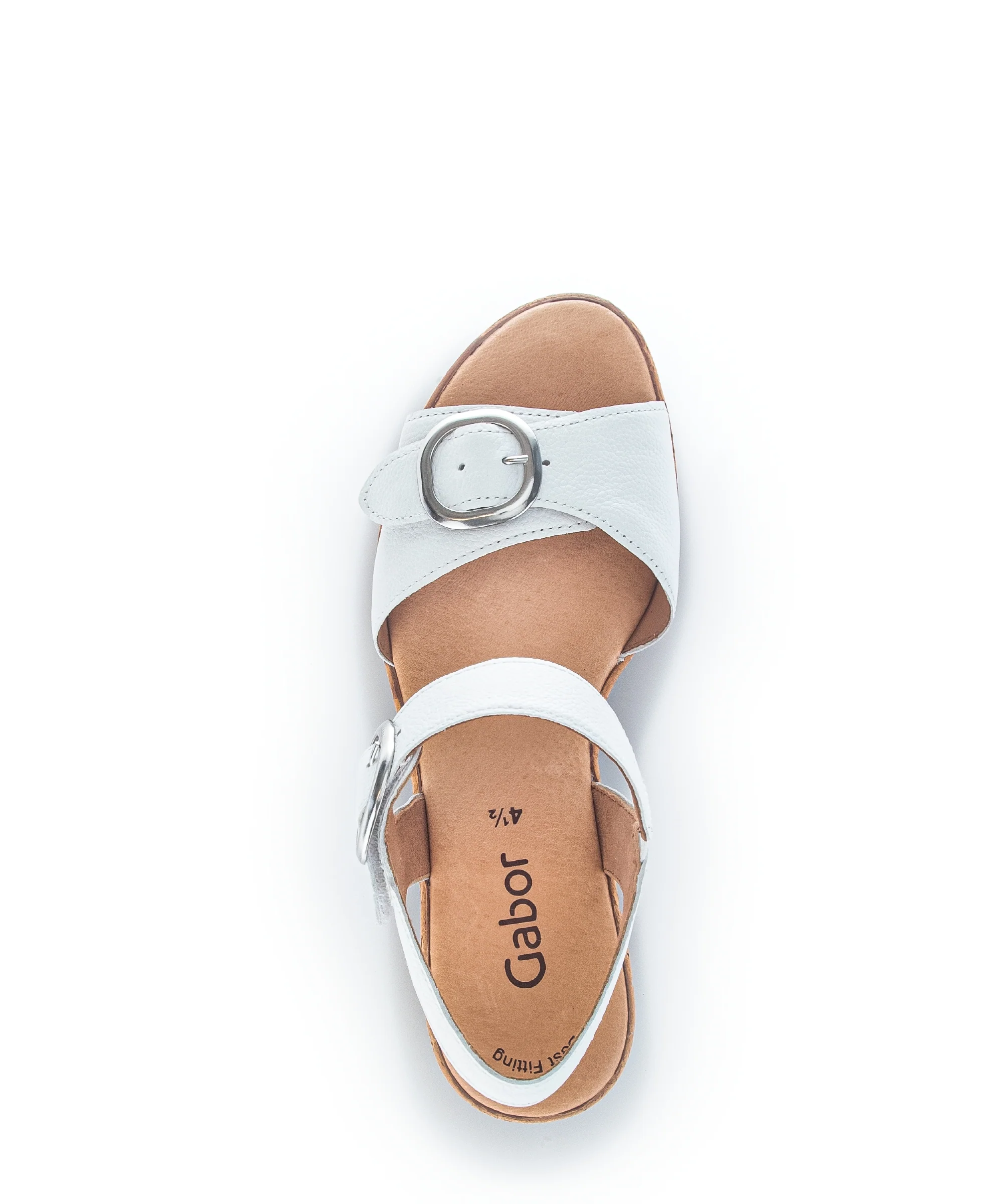 Sandales blanches en cuir lisse - Image 3
