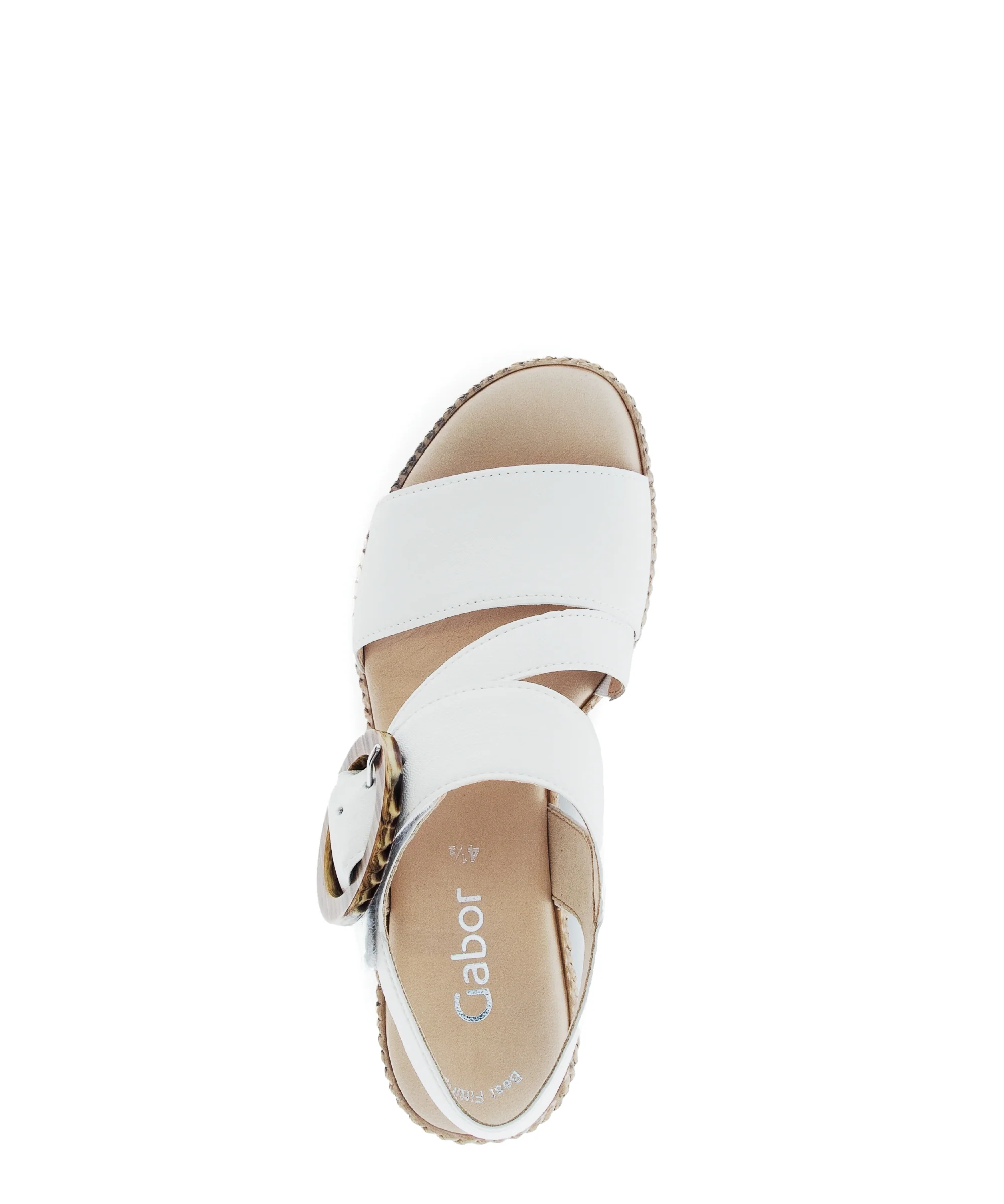 Sandales blanches en cuir lisse - Image 3