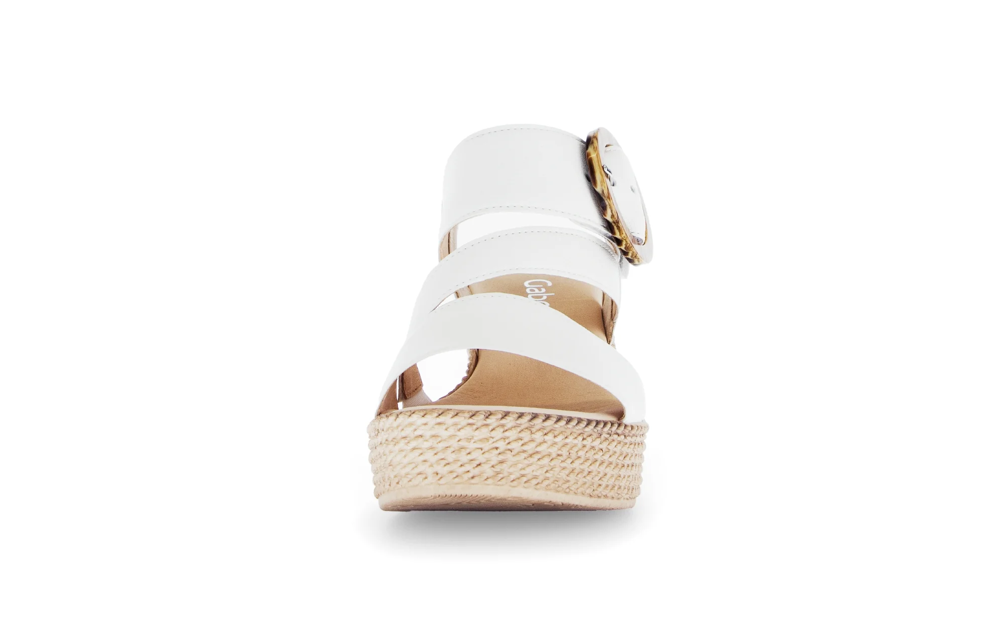 Sandales blanches en cuir lisse - Image 5