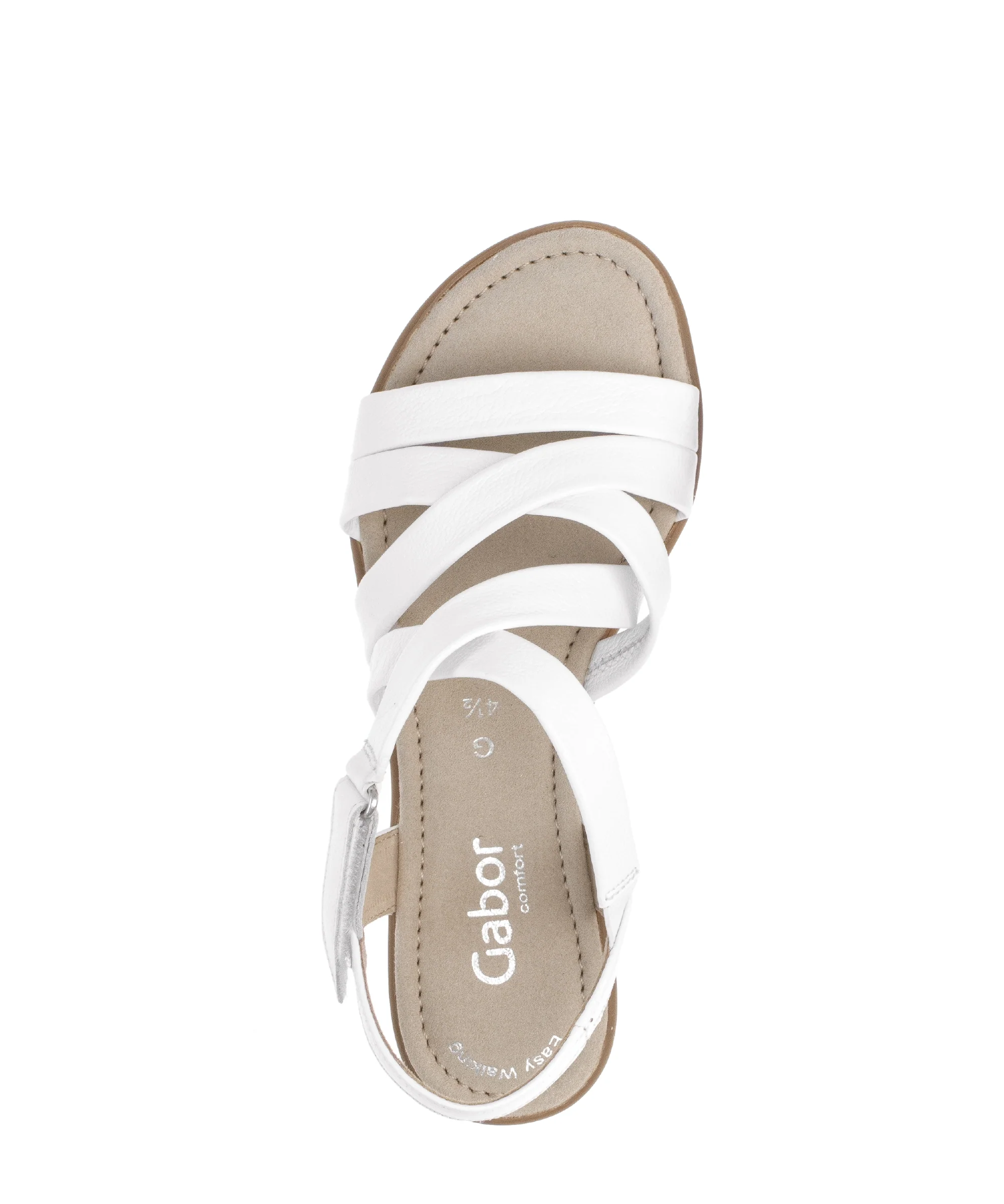 Sandales blanches en cuir lisse - Image 3