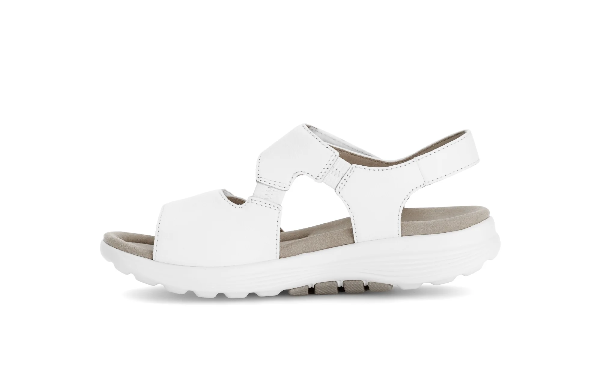 Sandales blanches en cuir lisse - Image 2