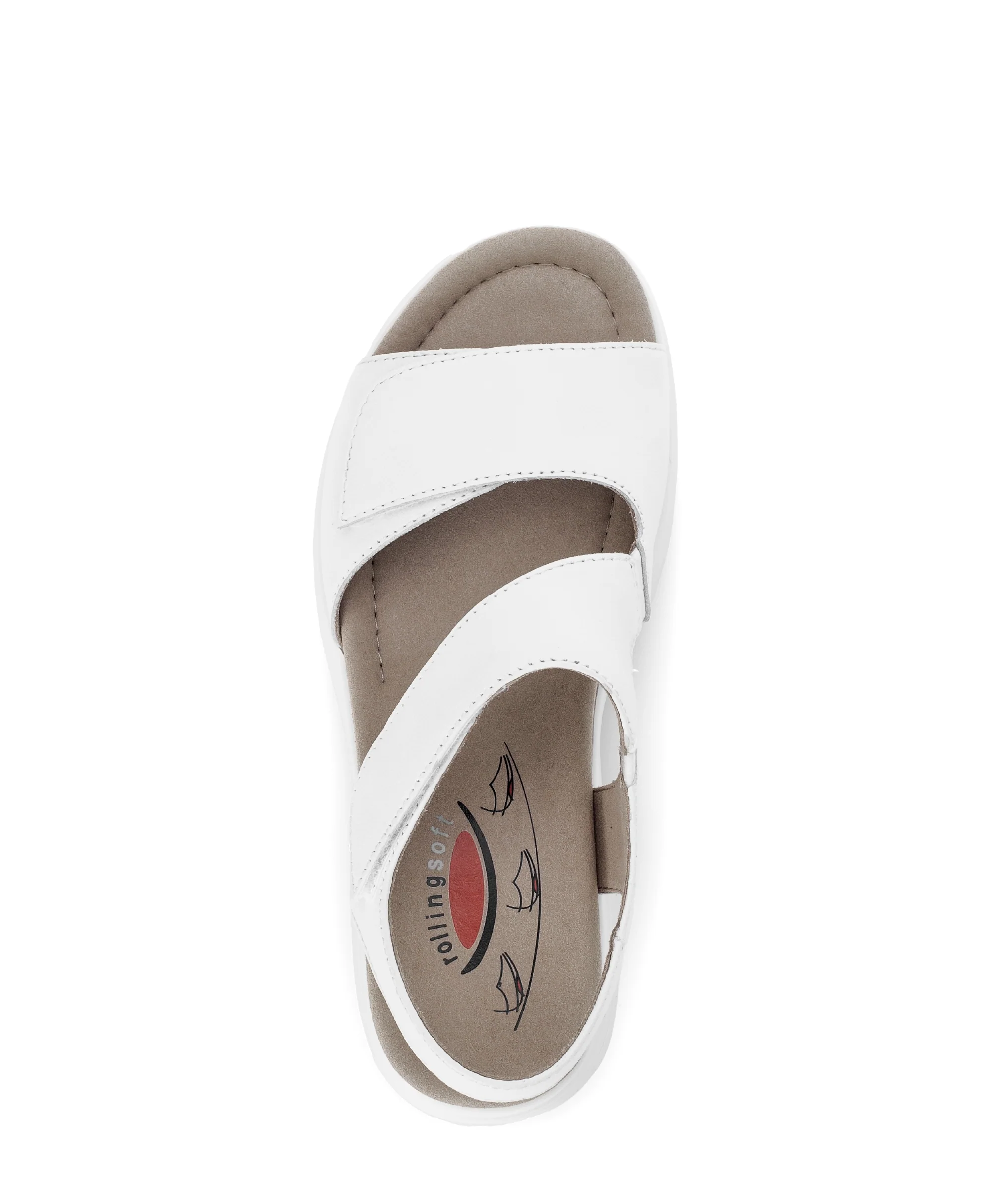 Sandales blanches en cuir lisse - Image 3