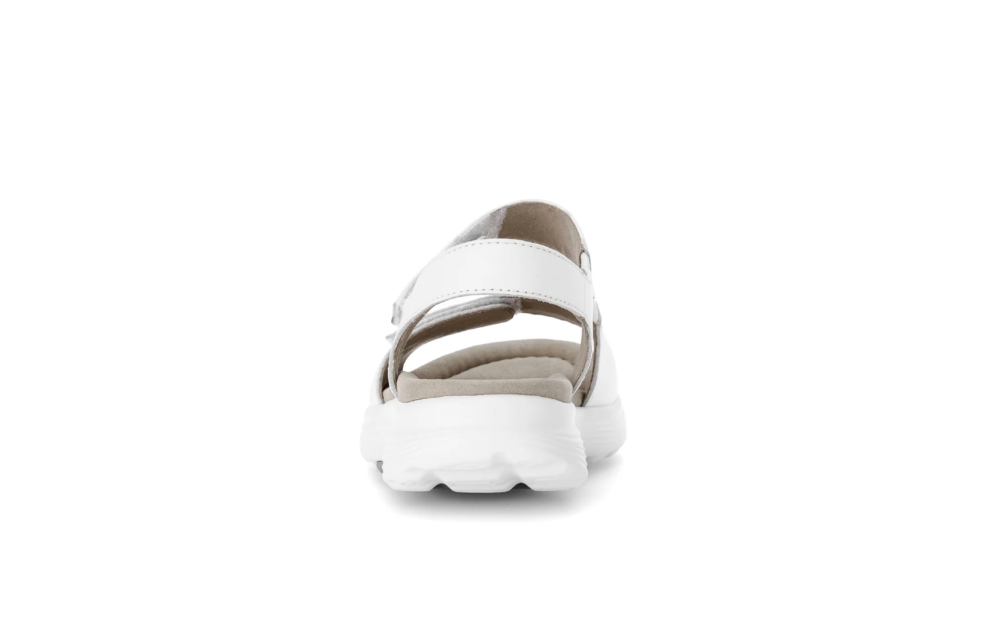 Sandales blanches en cuir lisse - Image 4