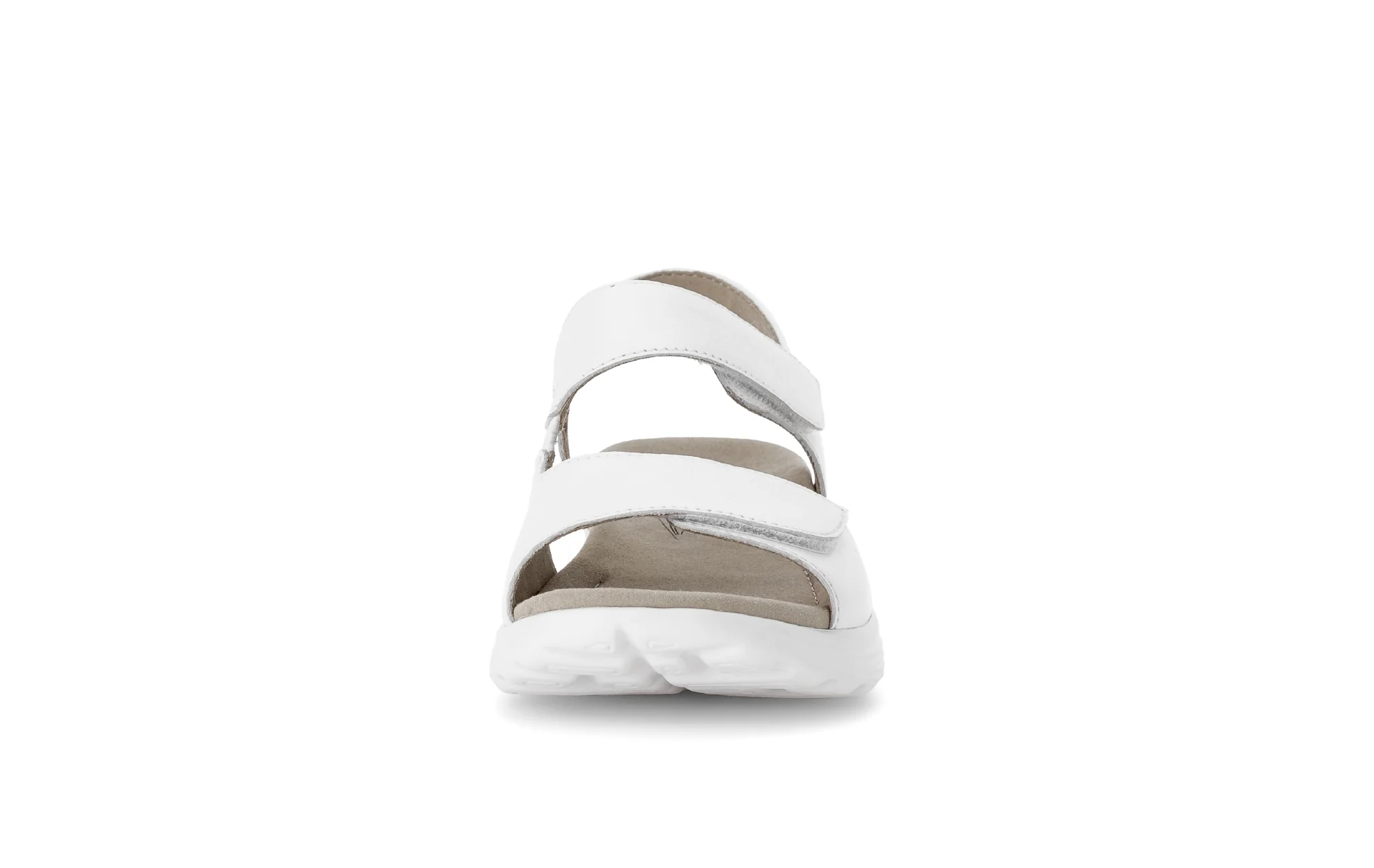 Sandales blanches en cuir lisse - Image 5