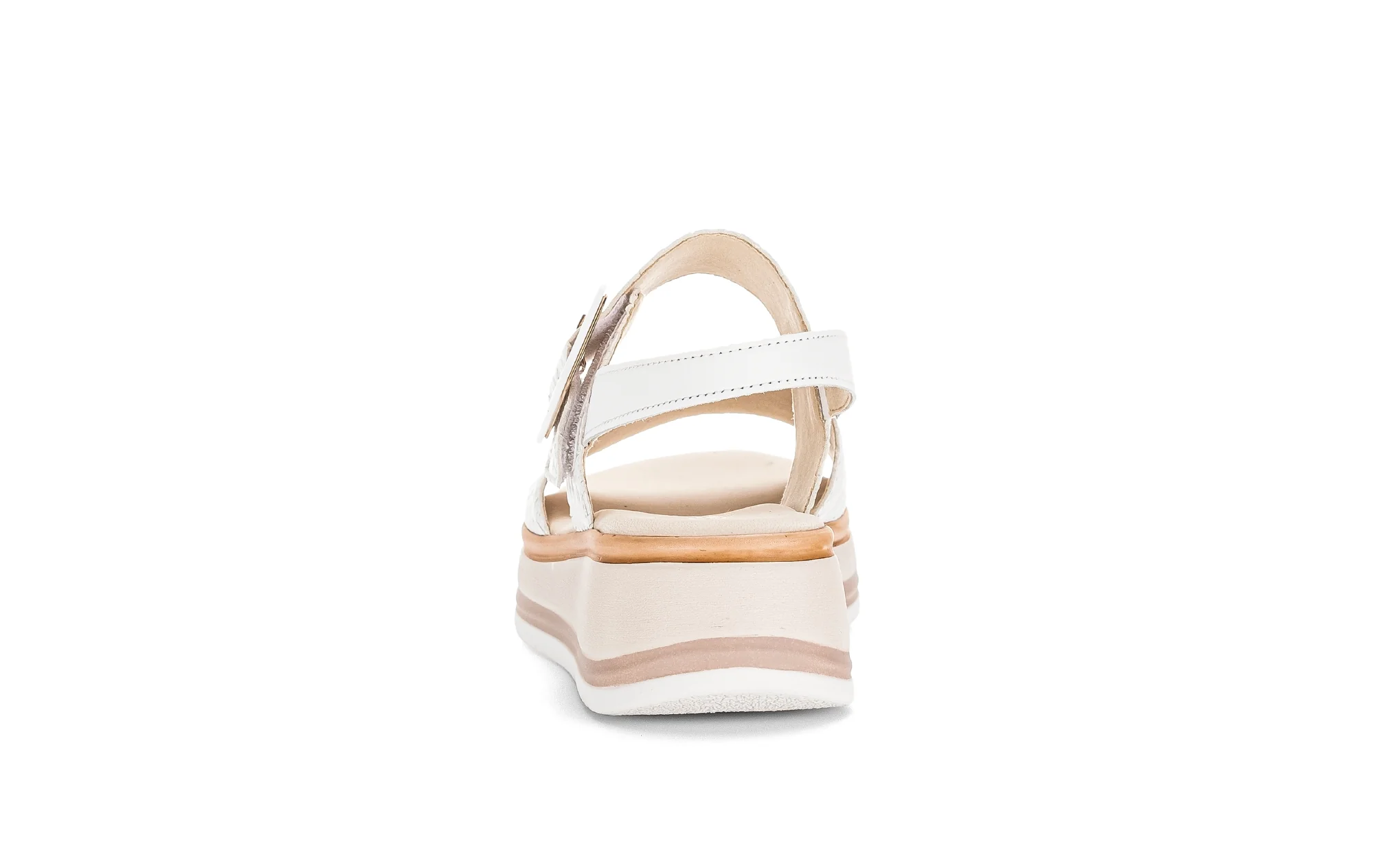 Sandales blanches en cuir lisse - Image 4