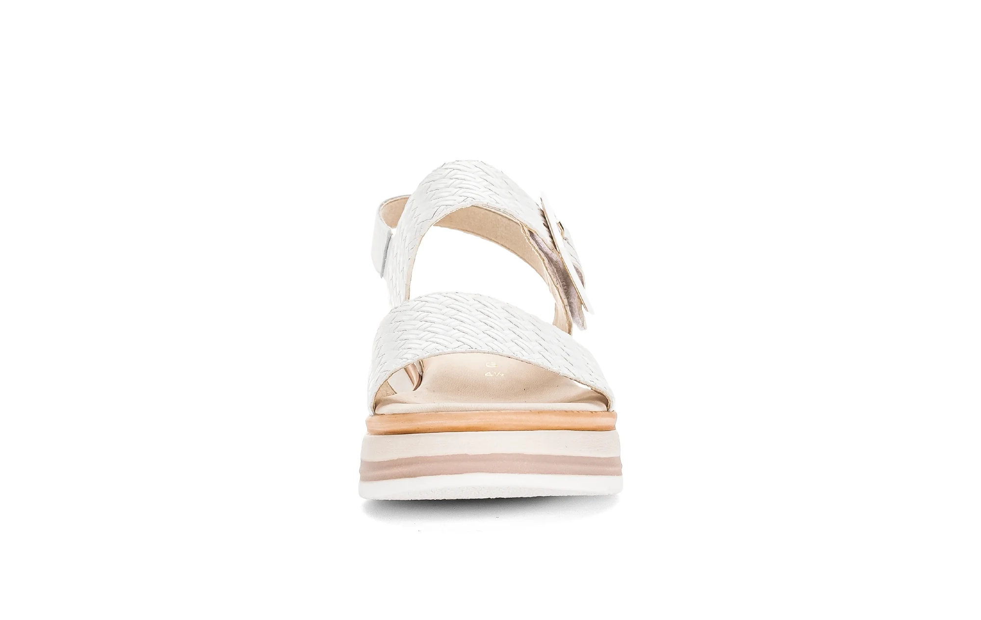 Sandales blanches en cuir lisse - Image 5