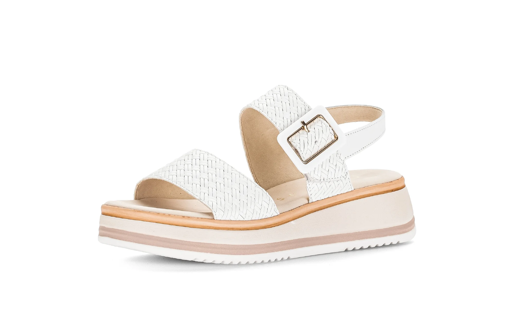 Sandales blanches en cuir lisse - Image 6