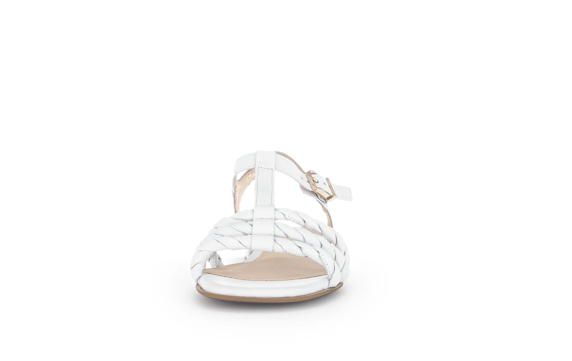 Sandales blanches en cuir lisse - Image 3