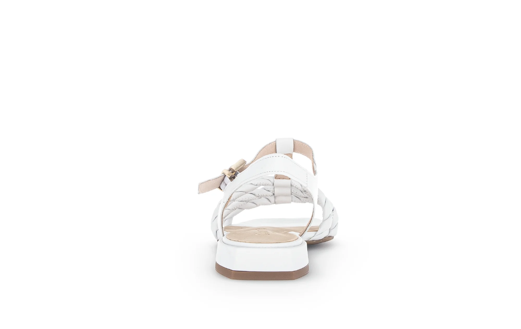 Sandales blanches en cuir lisse - Image 4