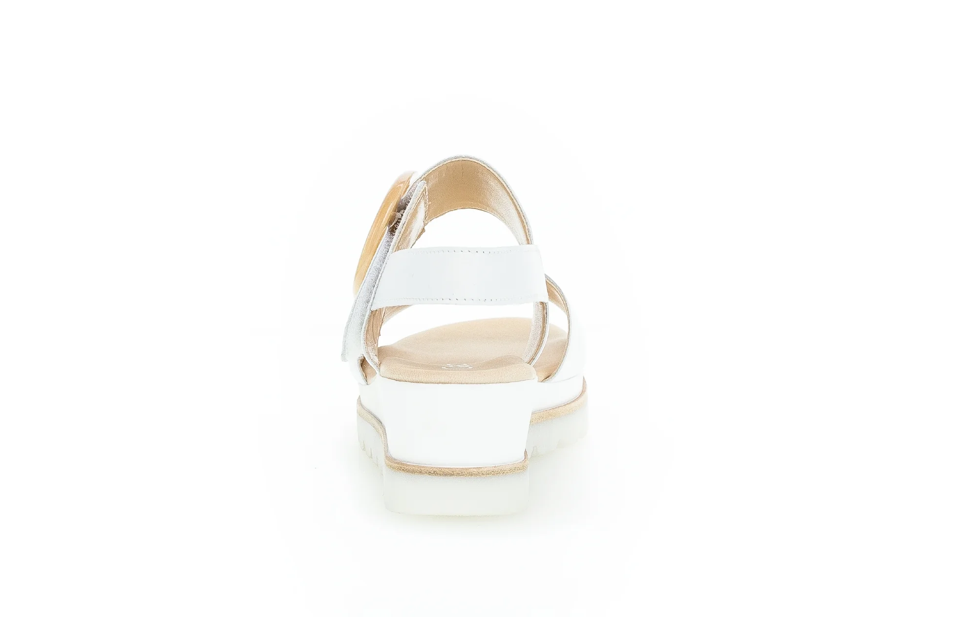 Sandales blanches en cuir lisse - Image 4