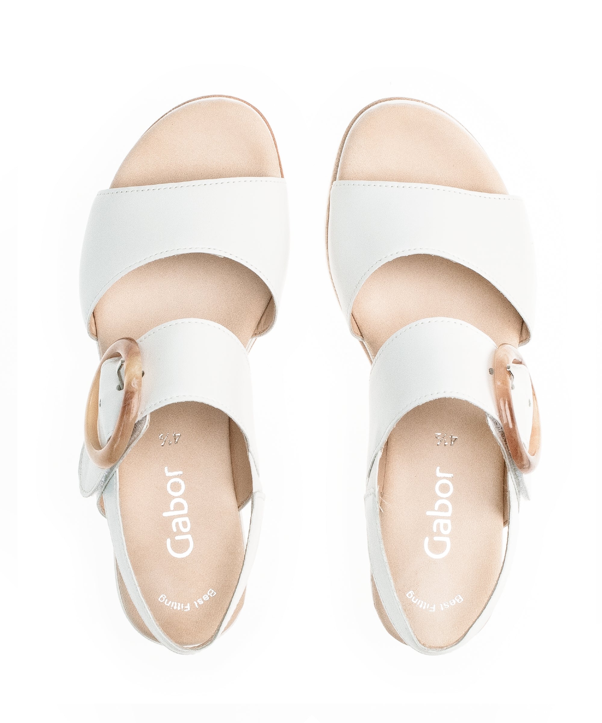 Sandales blanches en cuir lisse - Image 6