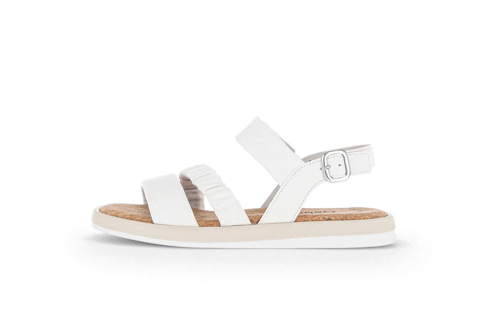 Sandales blanches en cuir lisse - Image 2